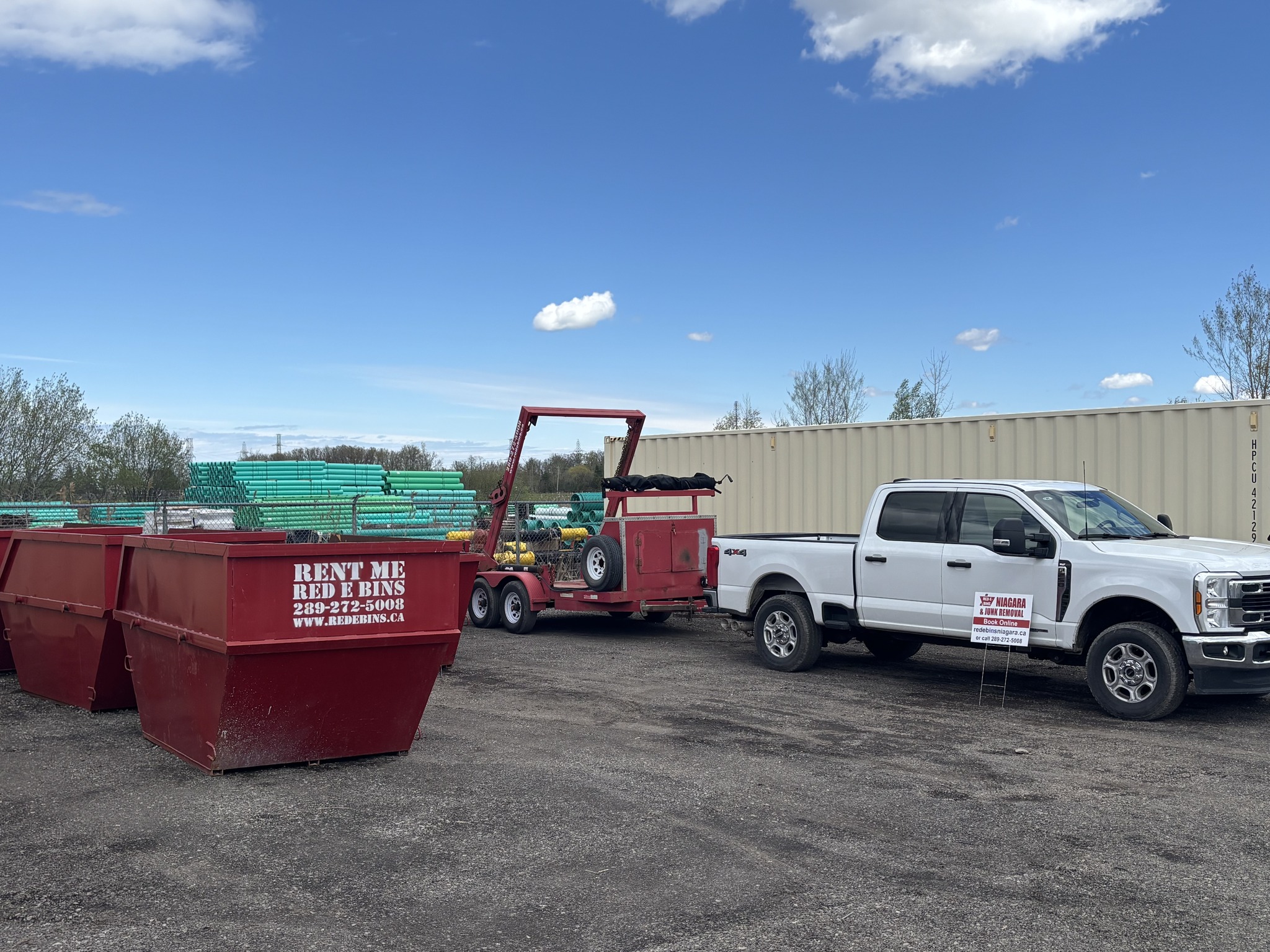 Red E Bins & Junk Solutions Facebook ad: Red E Bins & Junk Solutions provides residential…