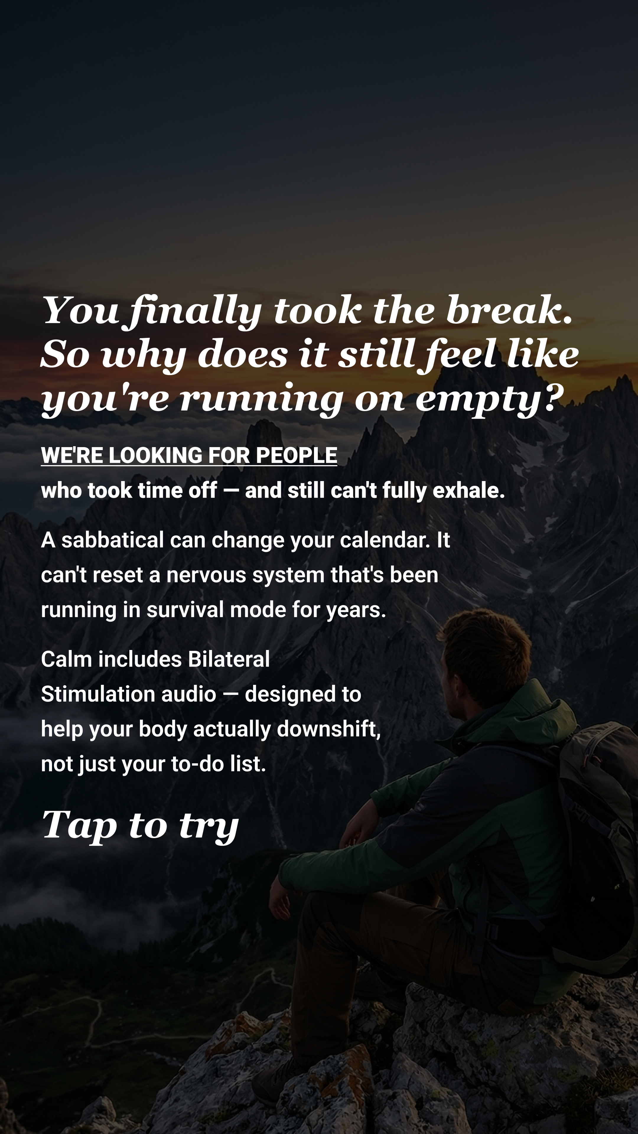 Calm Facebook ad