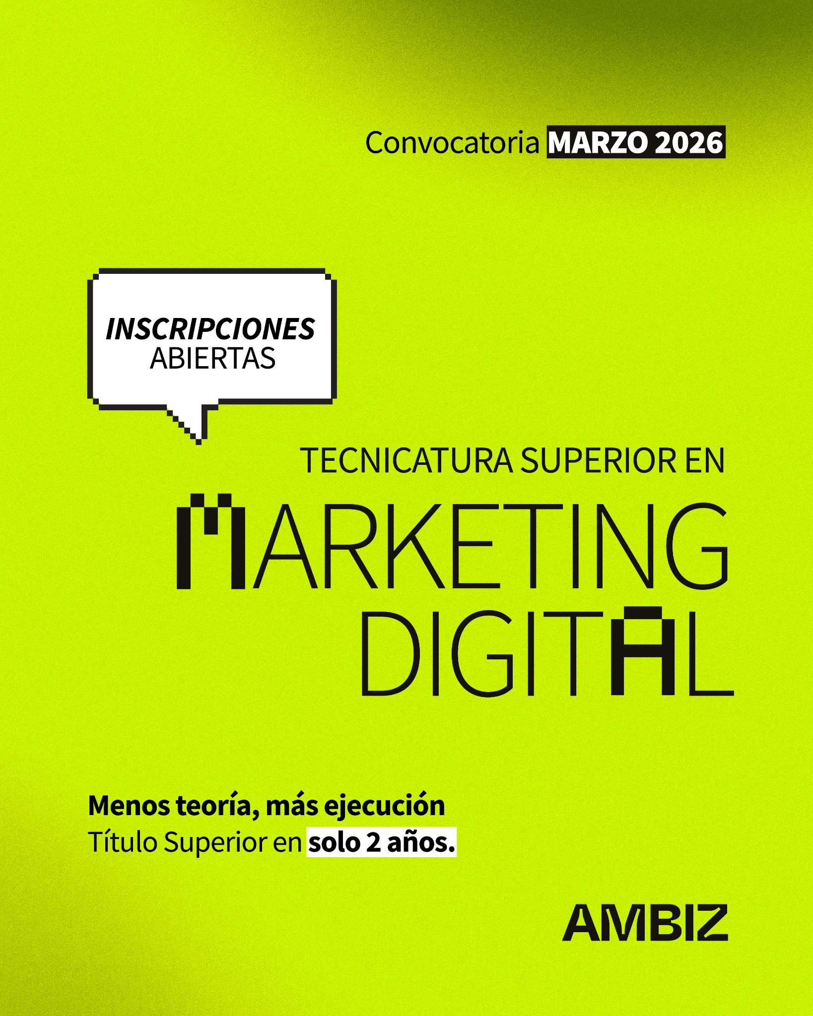 AMBIZ - American Business Institute Facebook ad: Abrimos la convocatoria 2026.