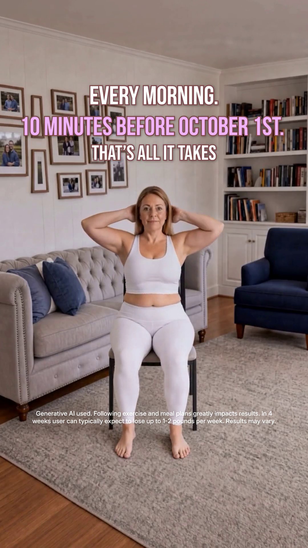 Tori Repa Facebook ad: Start Chair Yoga routine