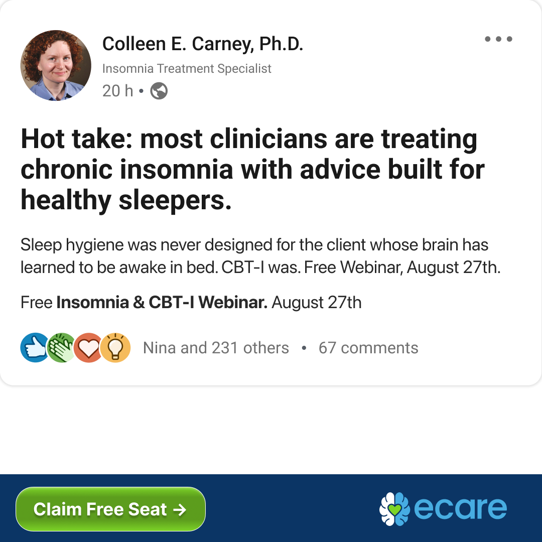 eCare Behavioral Health Institute Facebook ad
