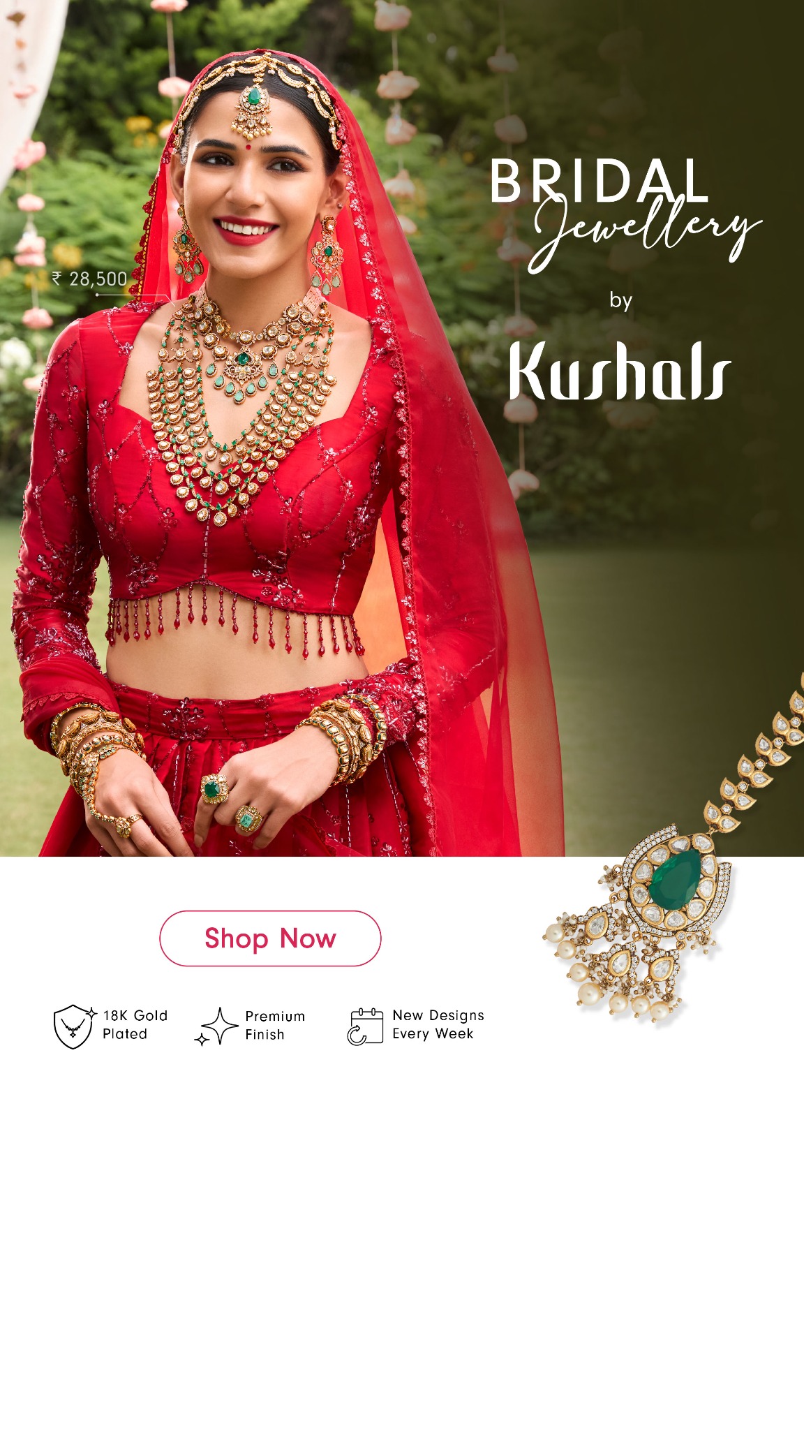 Kushals Fashion Jewellery Facebook ad: Premium Fashion Jewellery Made for Your Wedding