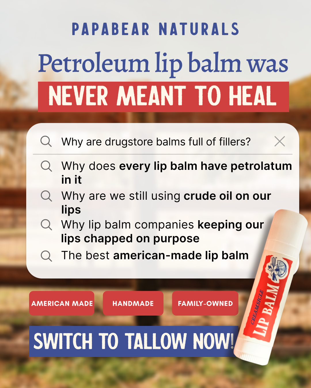 Papabear Naturals Facebook ad