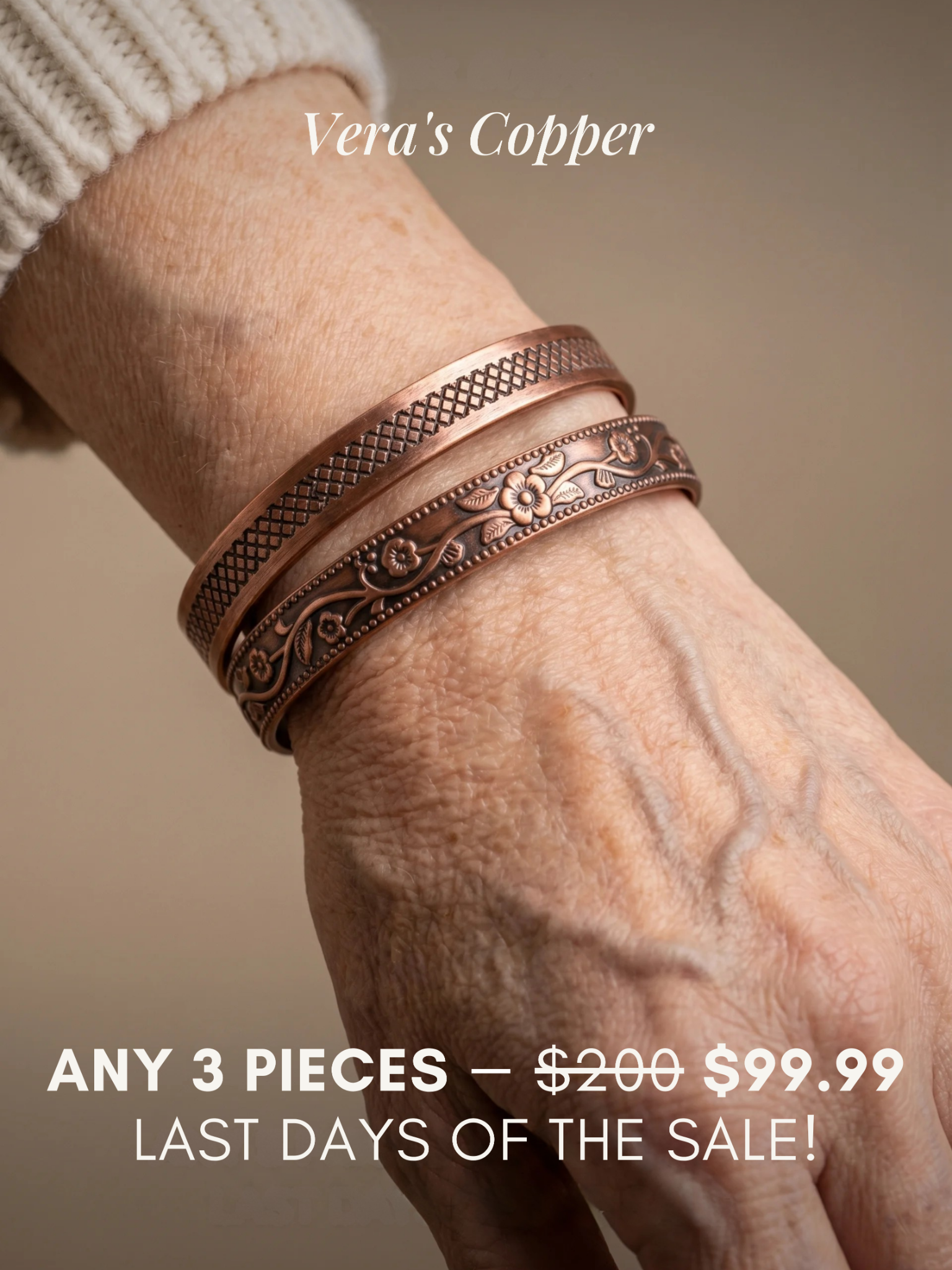 Vera’s Copper Jewelry Facebook ad