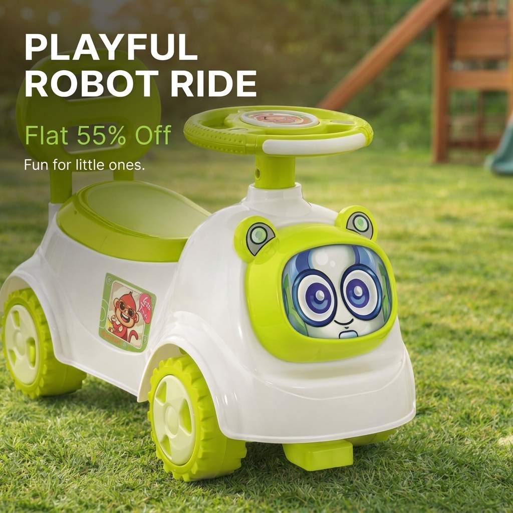 Padmavati Plastics Facebook ad: Buy Green & White Kids Ride-On Toy Car