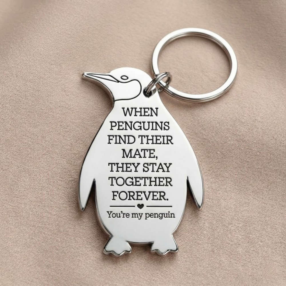 Happy Family Gifts Facebook ad: Penguin Forever Keychain