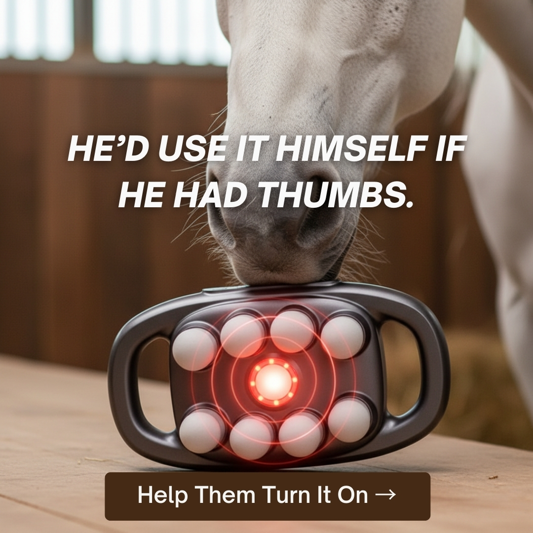 HorseHalo Facebook ad: If Your Horse Could Speak… They’d Beg for This.