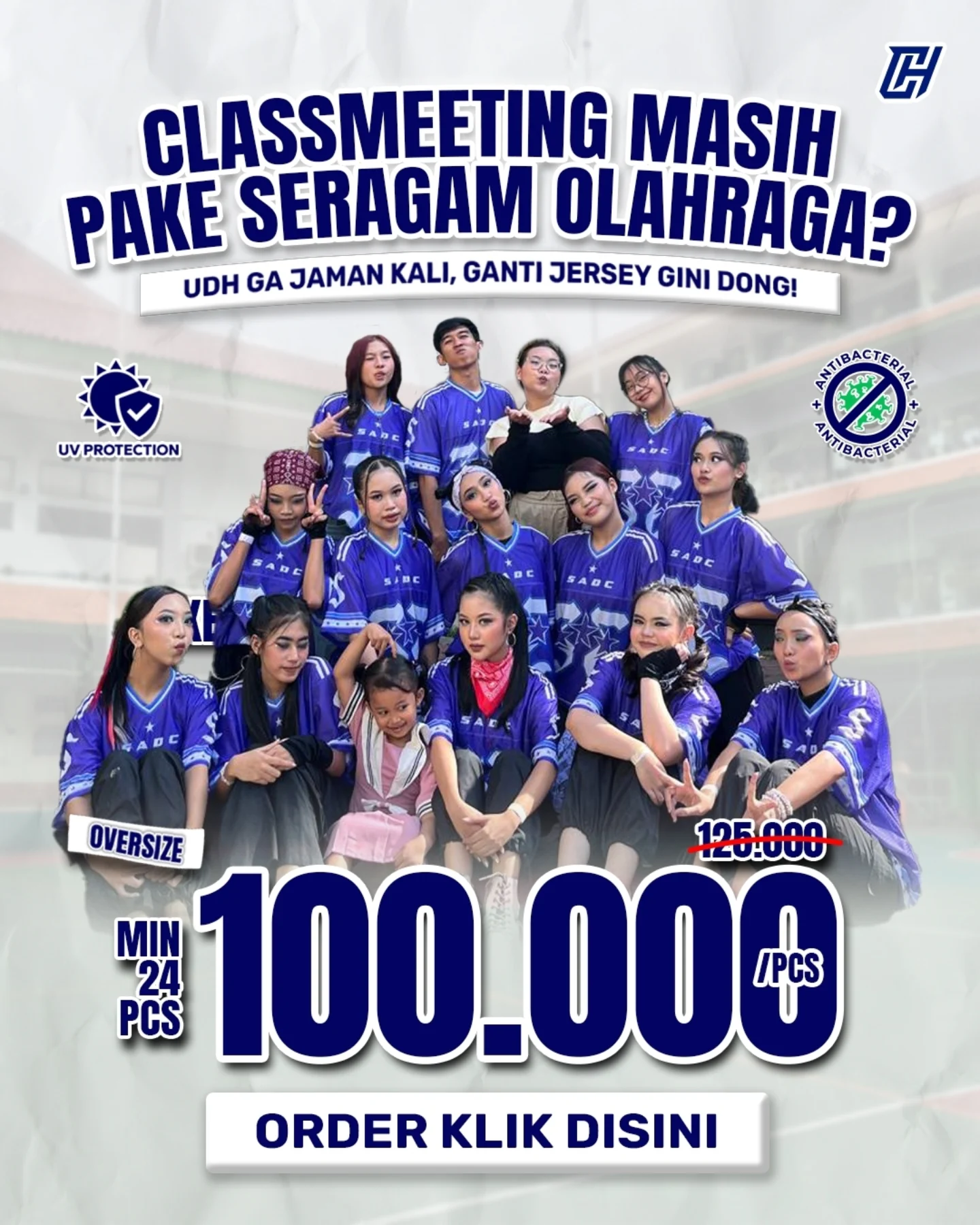 Produsen Jersey Printing Sublime Facebook ad: Classmeeting masih pake seragam olahraga?