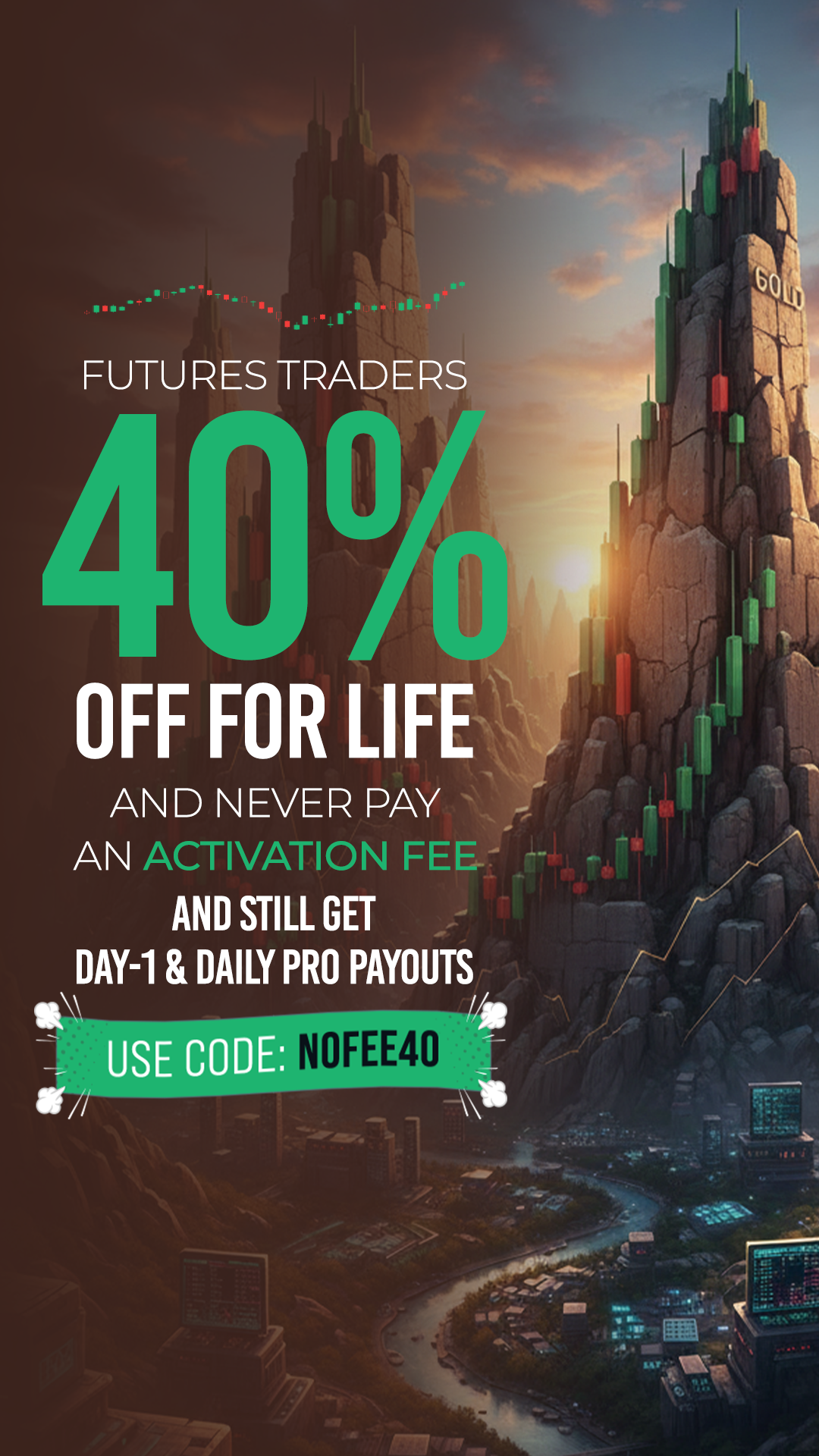 Take Profit Trader Facebook ad: Program Update: 3 Days to Pass!