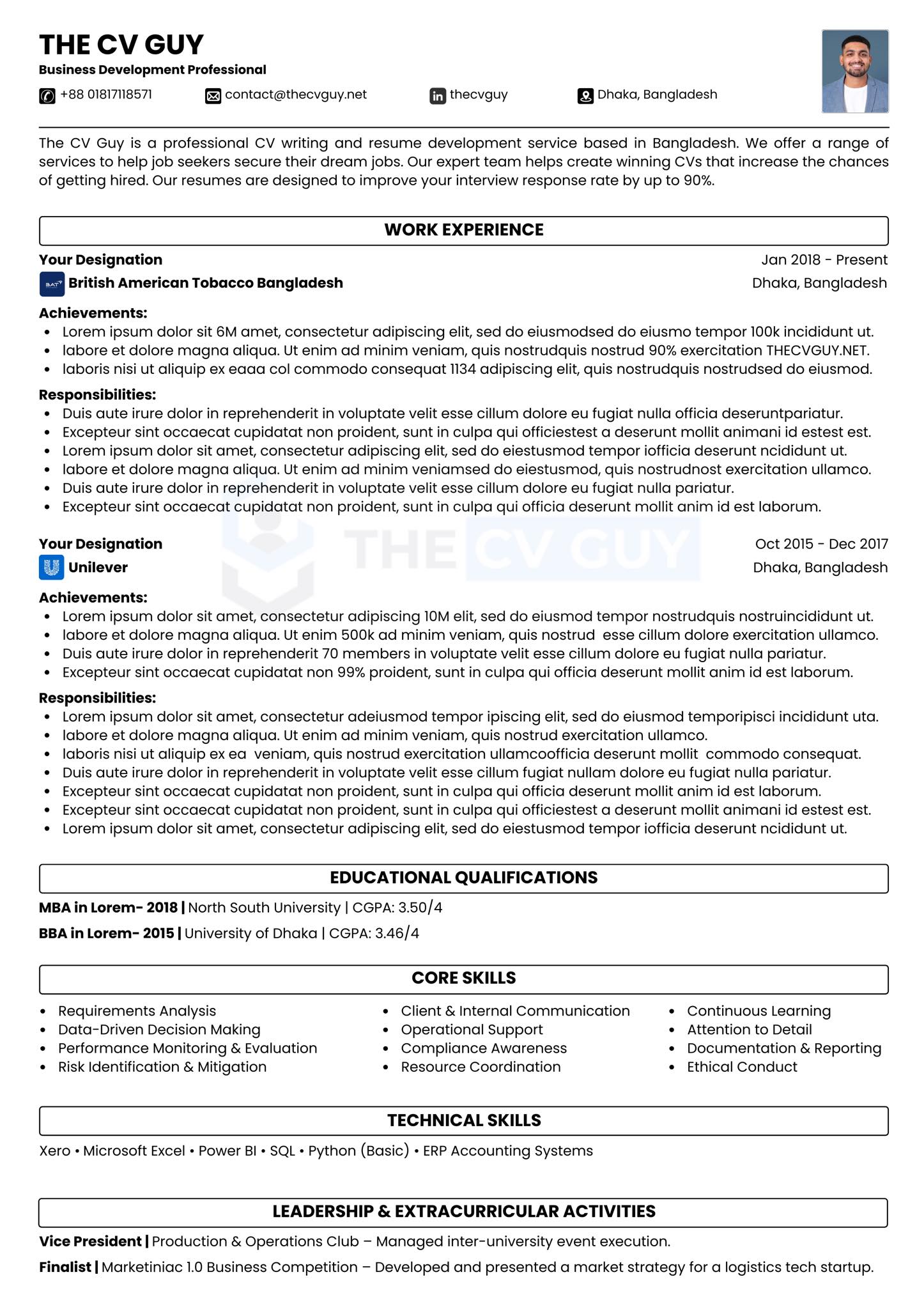 The CV Guy Facebook ad