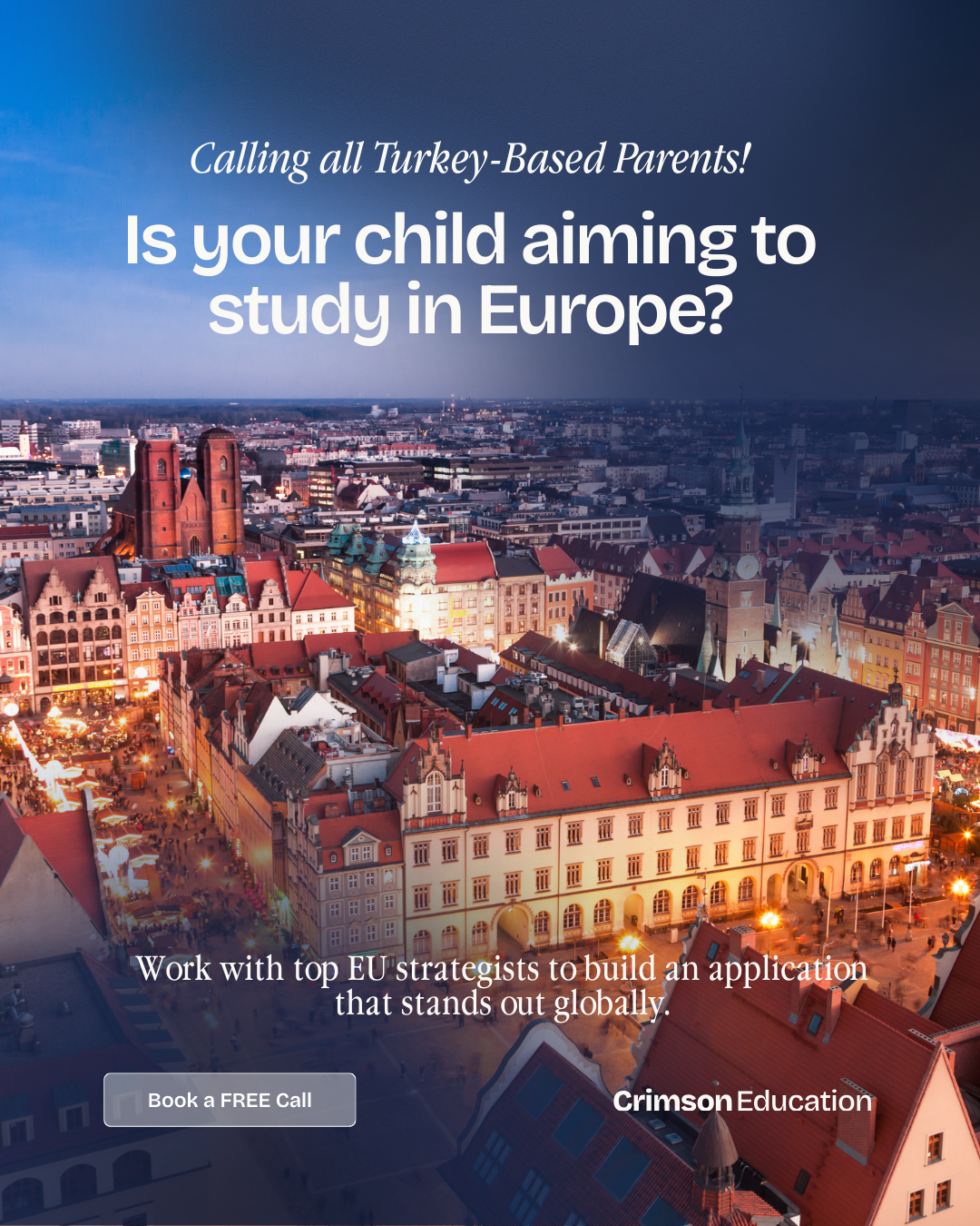 Crimson Education Facebook ad