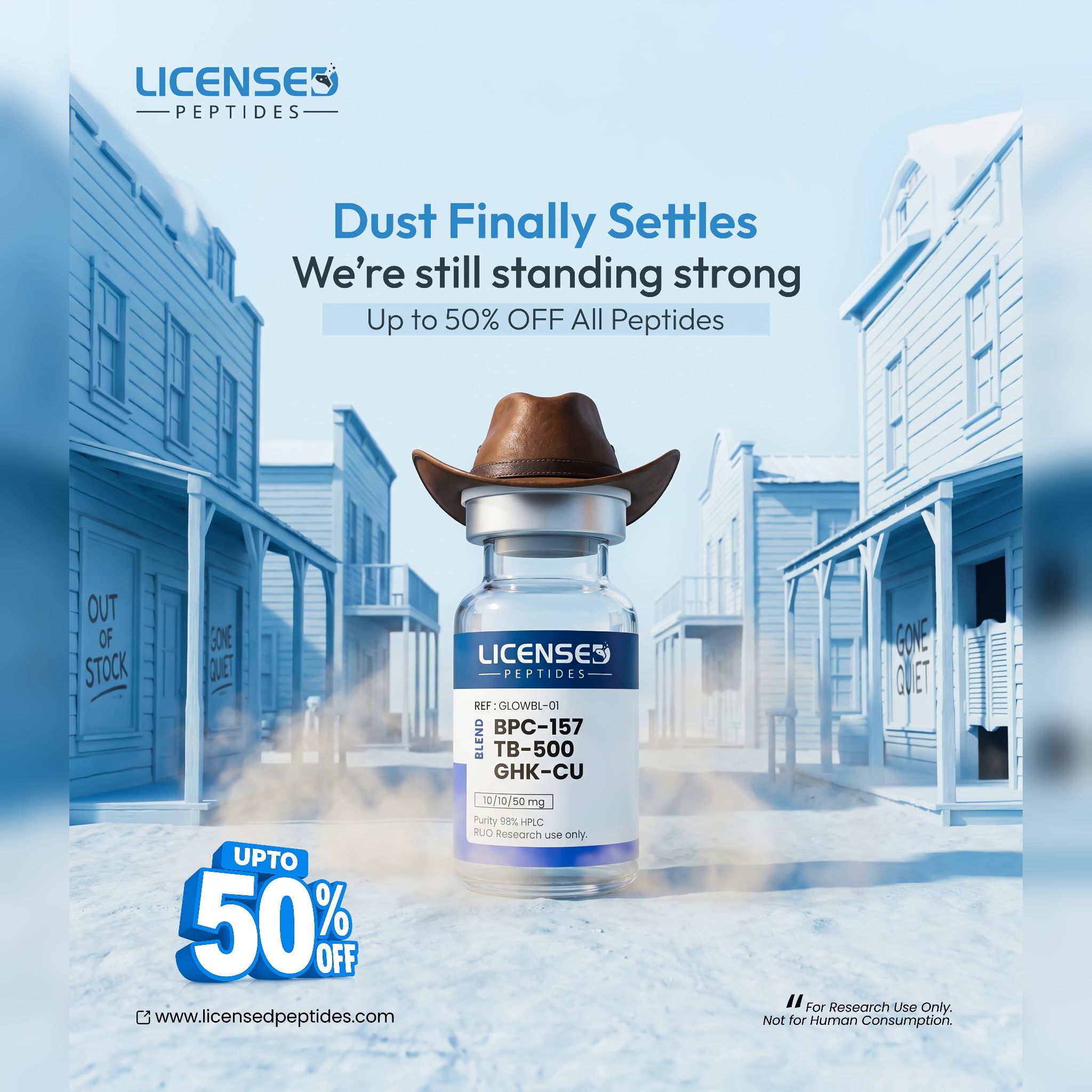 Licensed Peptides Research Updates Facebook ad