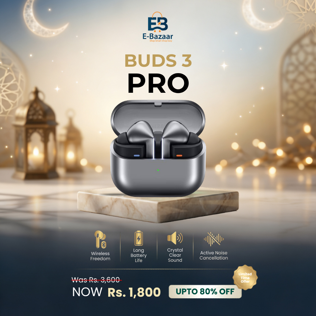 E-Bazaar Online Facebook ad: Buds 3 Pro ANC Earbuds Now Rs 1800