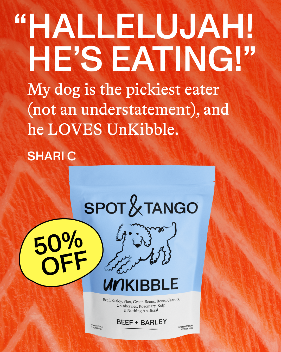 Spot and Tango Facebook ad