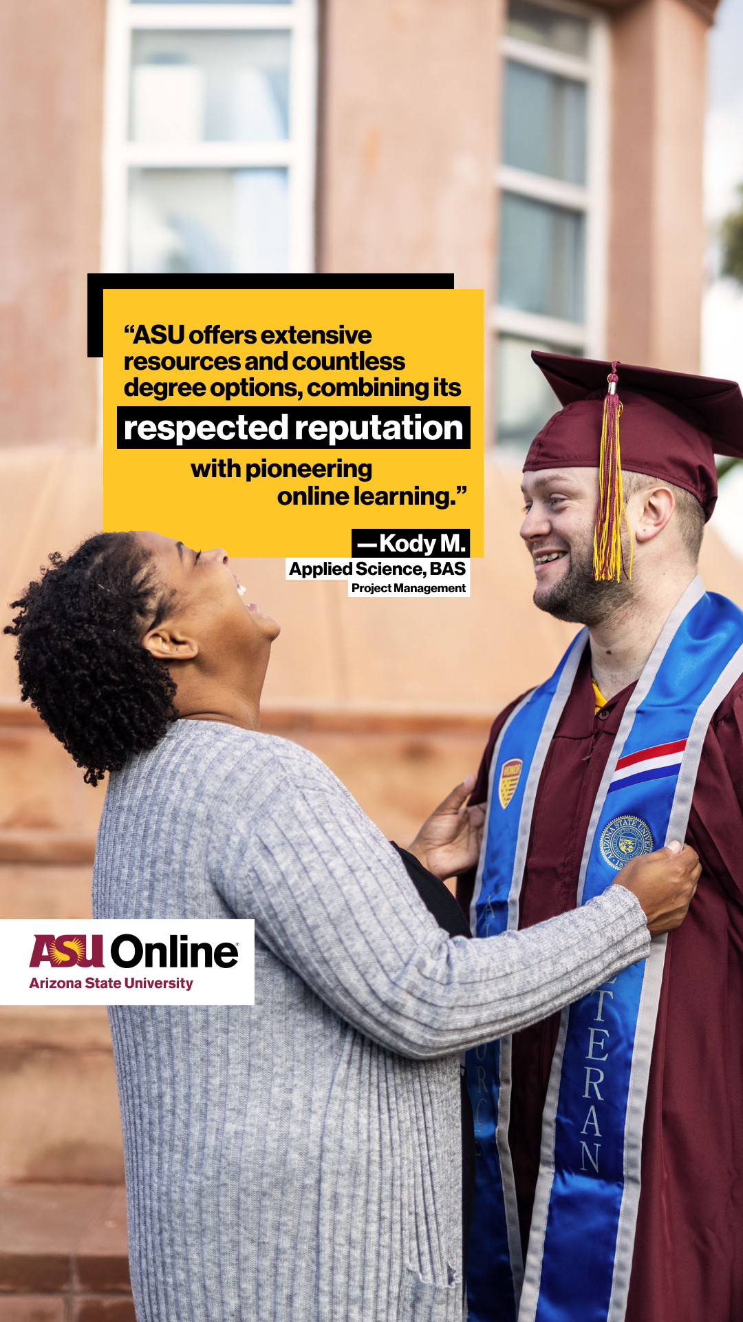 ASU Online Facebook ad