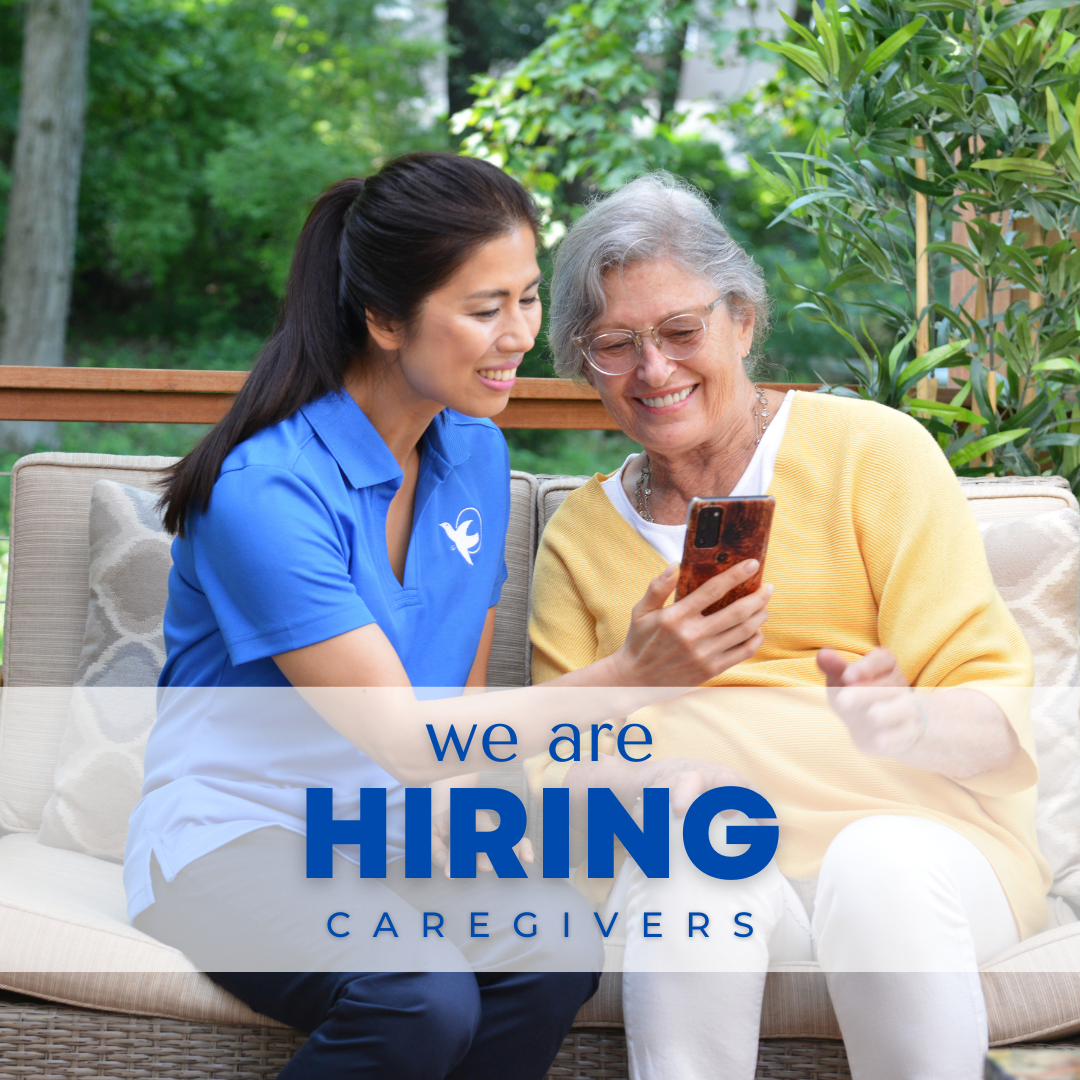 Visiting Angels of Lower Fairfield County Facebook ad: Now Hiring Experienced Caregivers