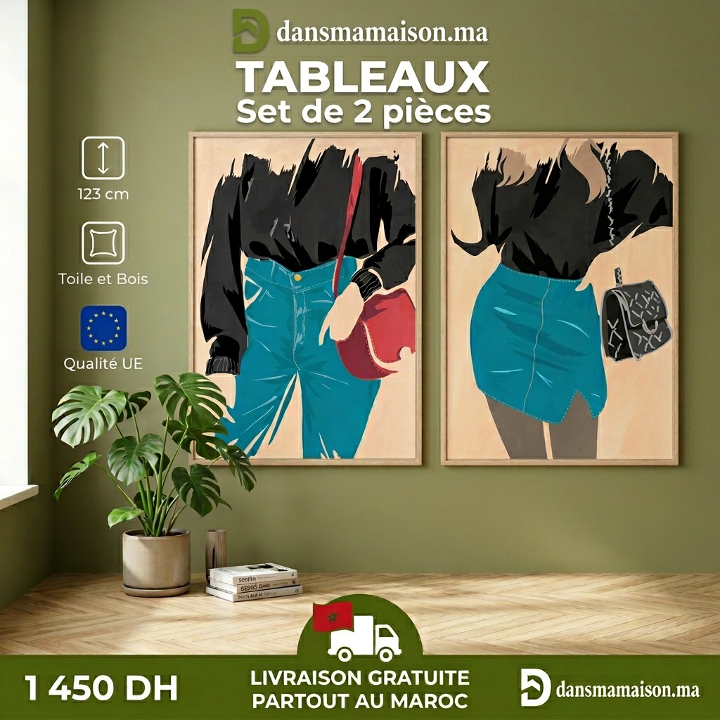 Dansmamaison.ma Facebook ad: TABLEAUX: L'art s'invite chez vous.