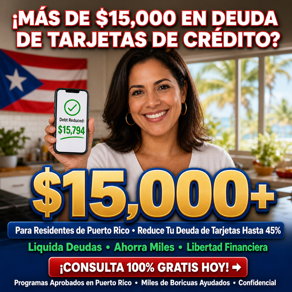 Tu Amigo Financiero Facebook ad: No Más Deudas en Puerto Rico
