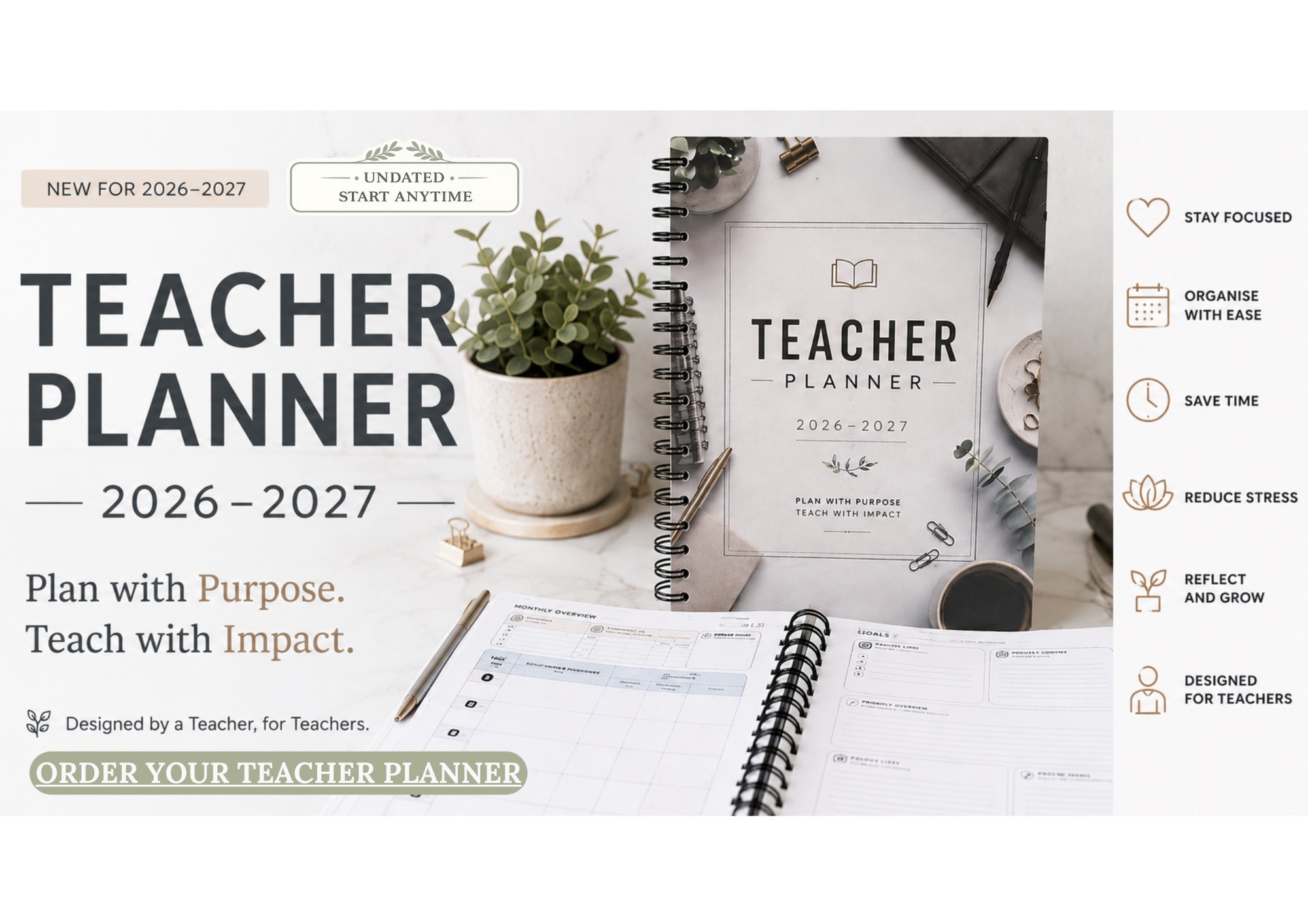 Speak Life Digital Facebook ad: Teacher Planner 2026-2027