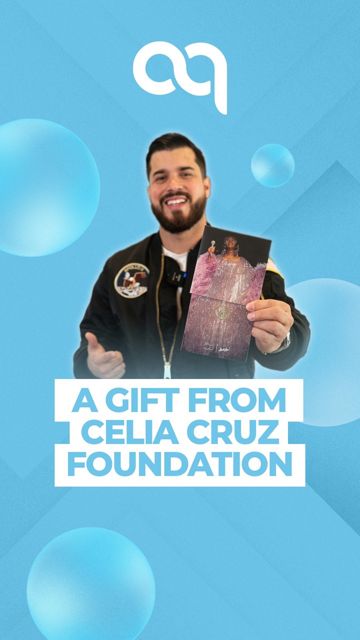 Alex Quin Facebook ad: Got a gift in the mail from @celiacruz…