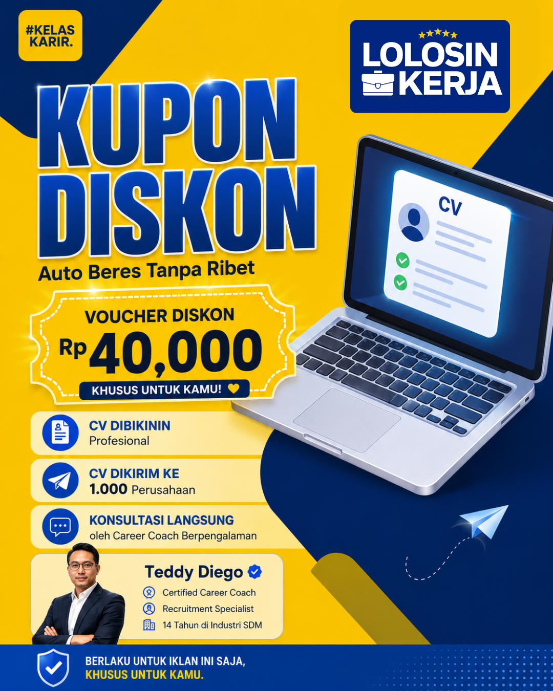 Coach Teddy Diego Facebook ad: KELAS KARIR