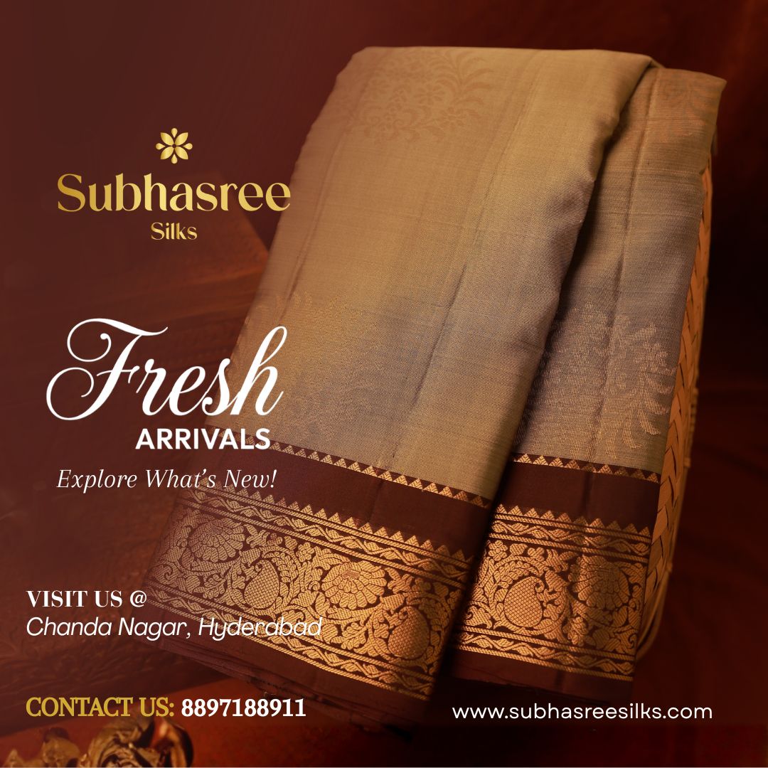 Subhasree Silks Hyderabad Facebook ad: Step into sophistication with our latest silk saree…