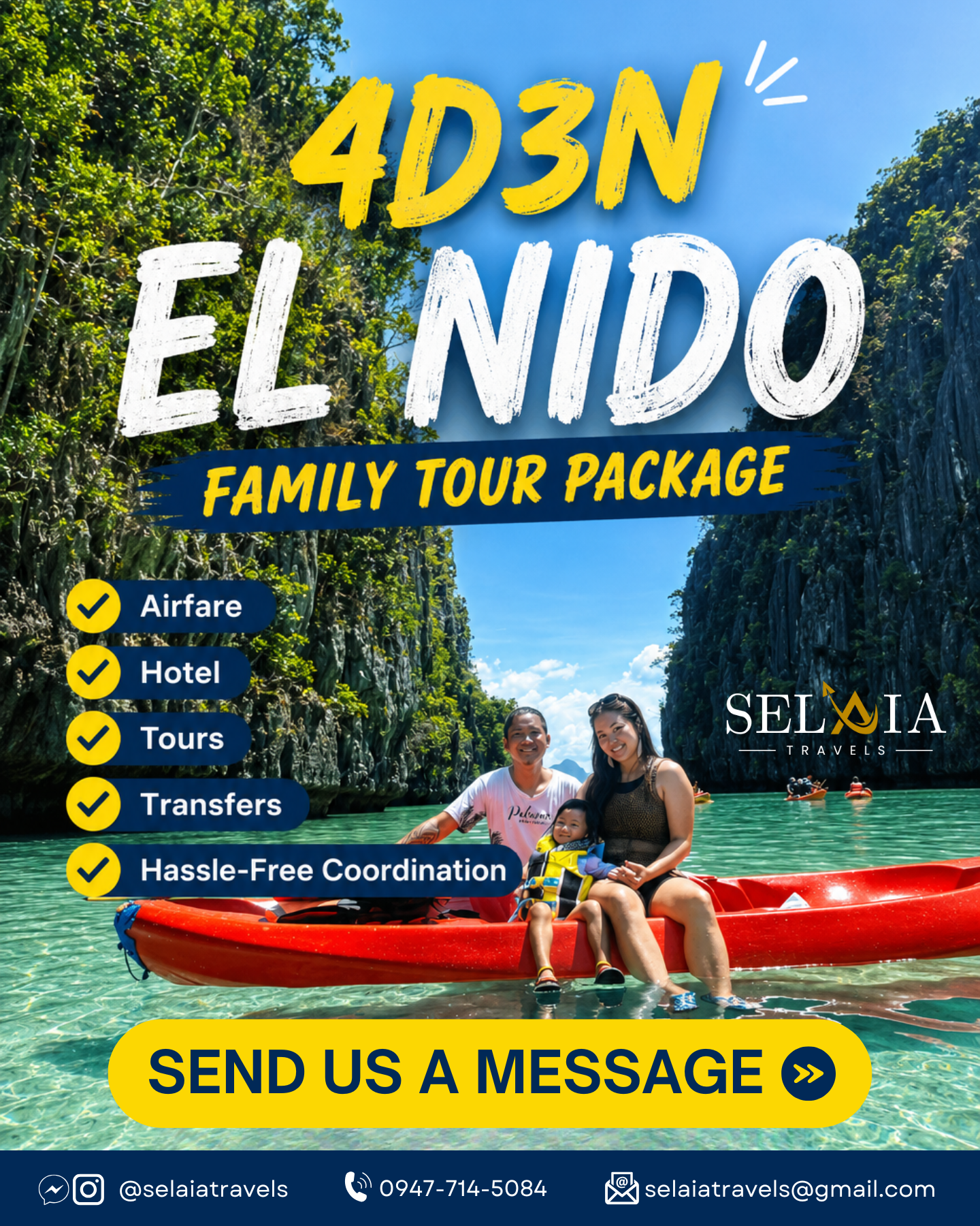 Selaia Travels Facebook ad: Family Time in El Nido