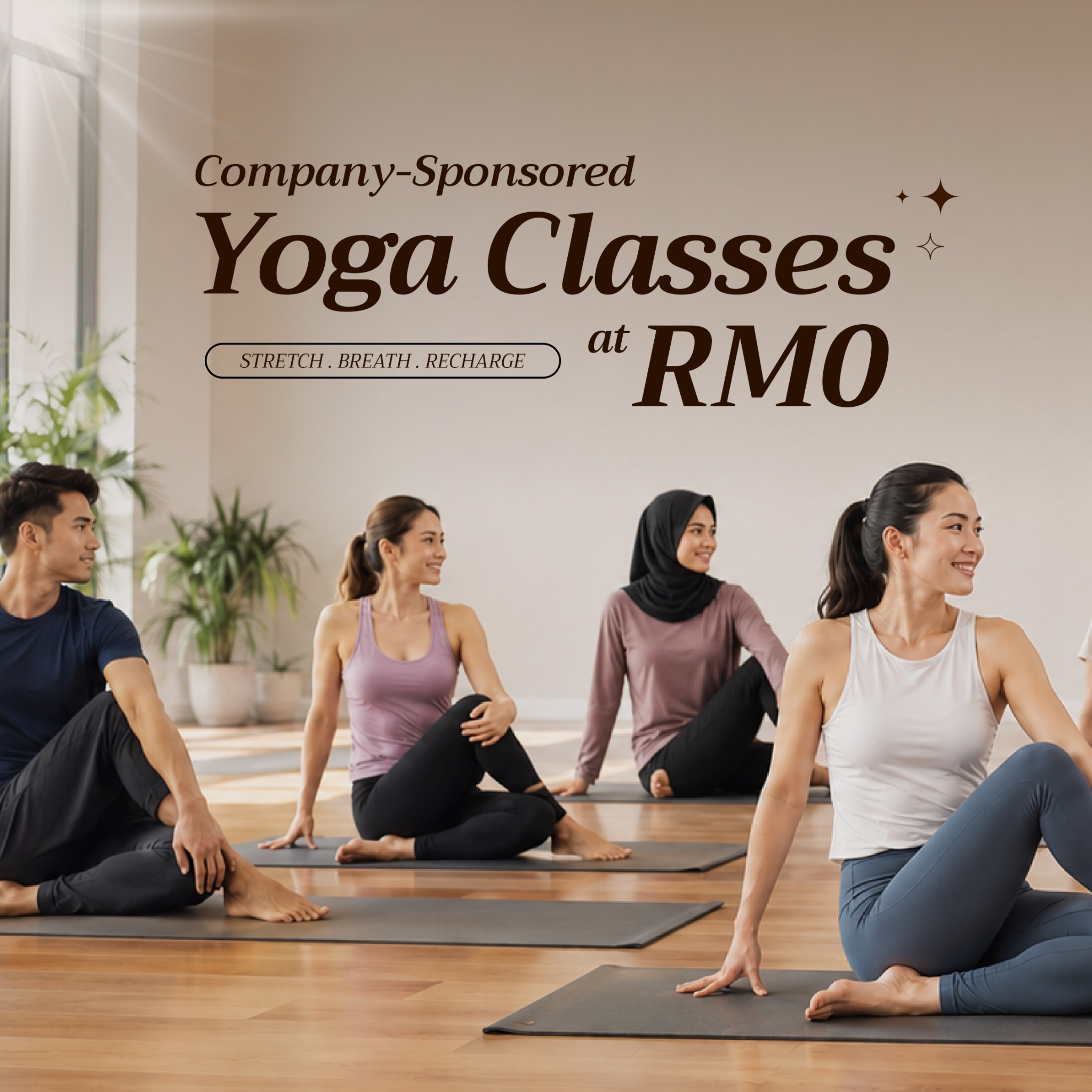 Wellness Insider Facebook ad: Company yoga at zero cost