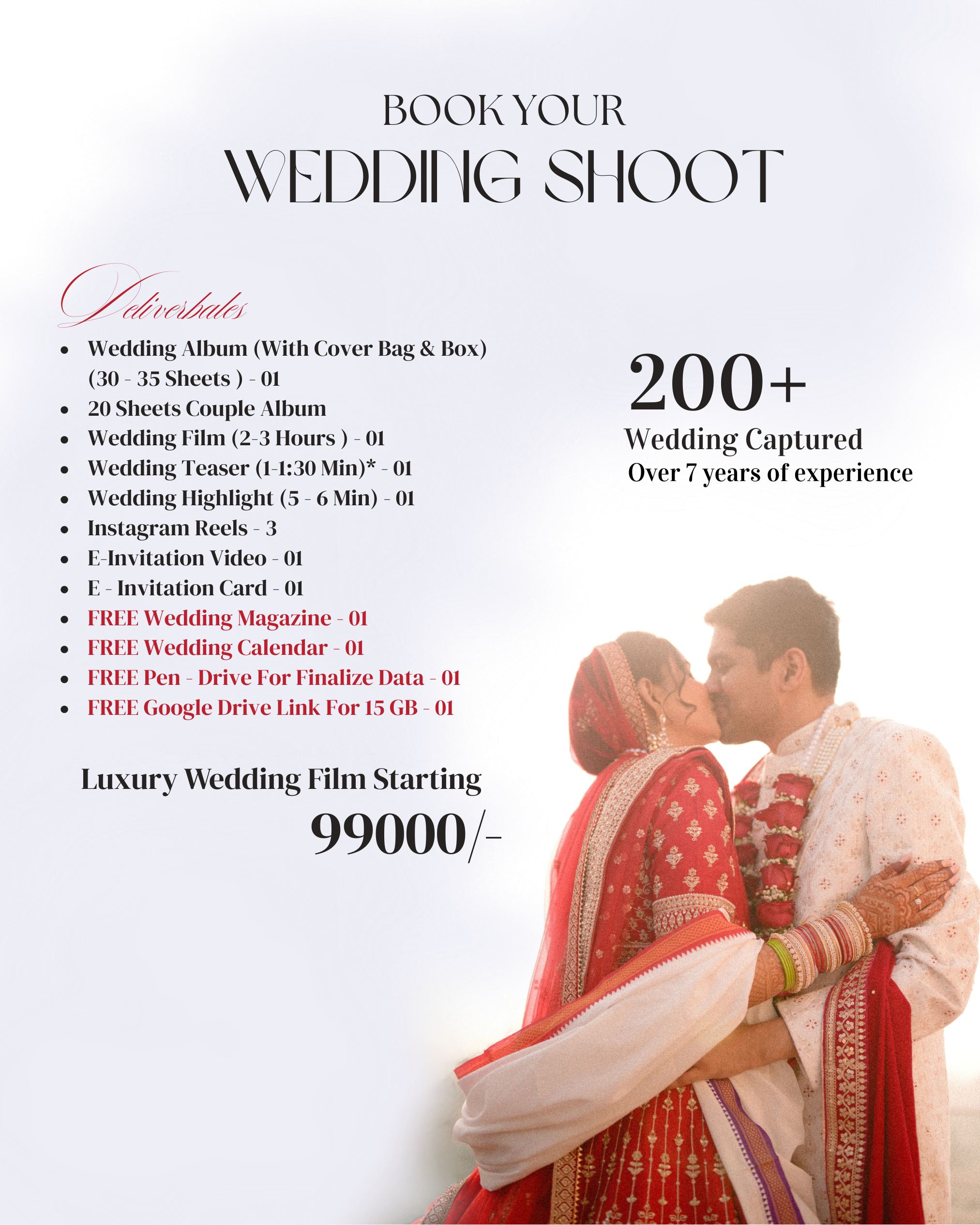 The Party Bash Photography Facebook ad: Luxury Wedding Film Starting ₹99K