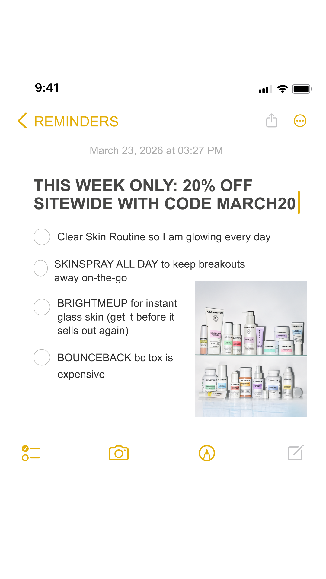 CLEARSTEM Skincare Facebook ad
