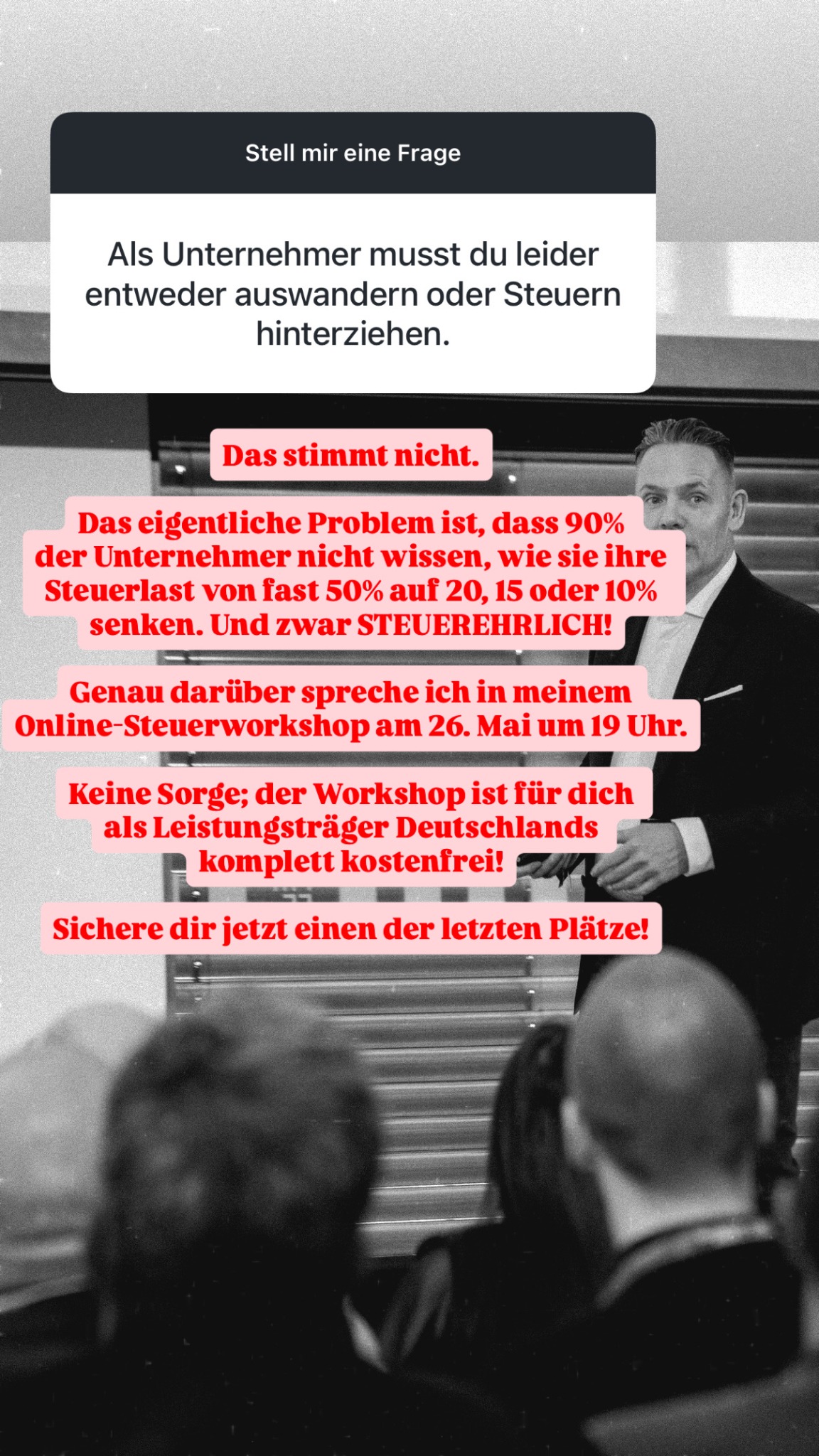 Burkhard Küpper Facebook ad: Jetzt kostenlos anmelden und Steuern sparen!