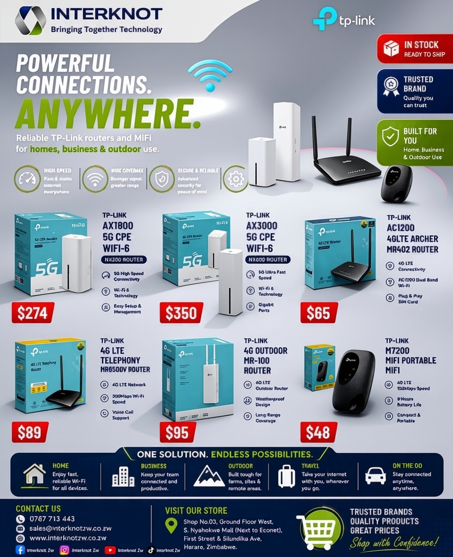 Interknot Zw Facebook ad: Built for Home & Business