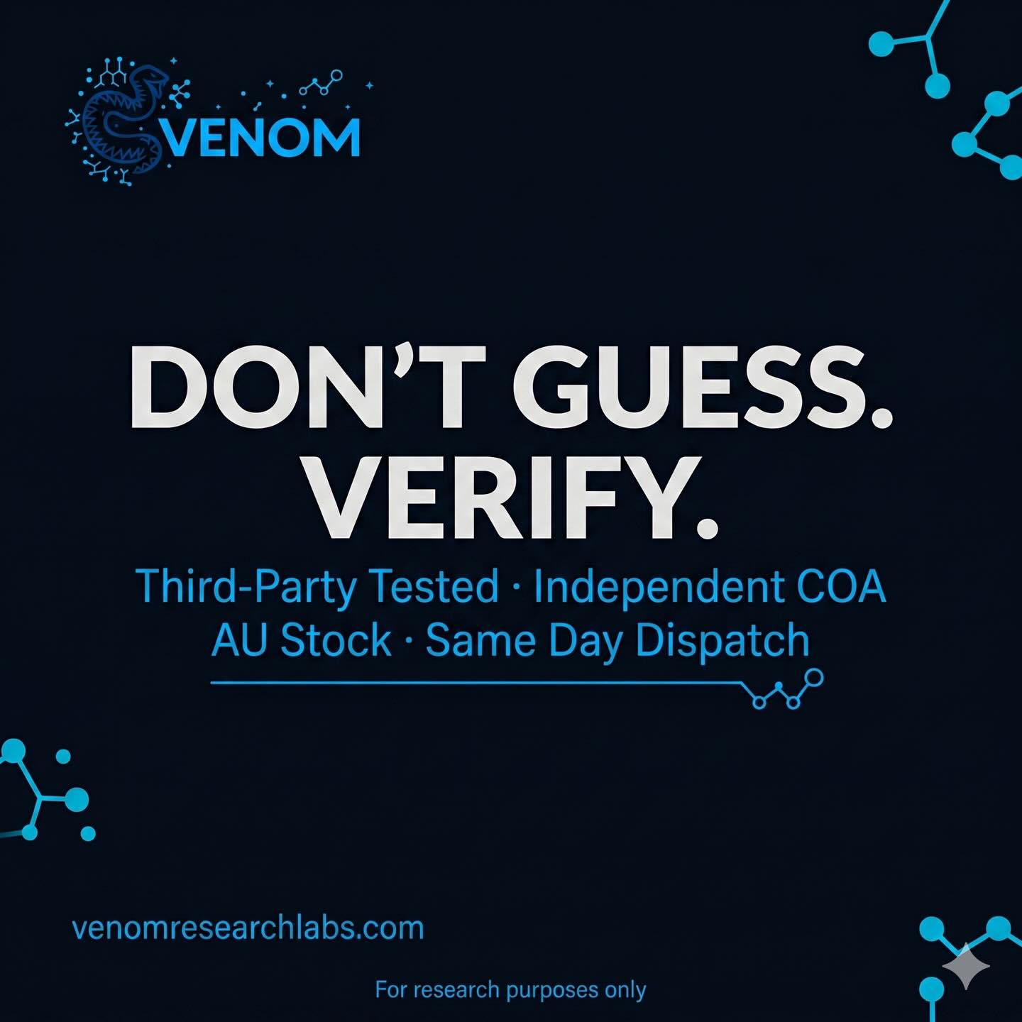 Venom Research Labs Facebook ad: Australia's Most Trusted Research Supplier