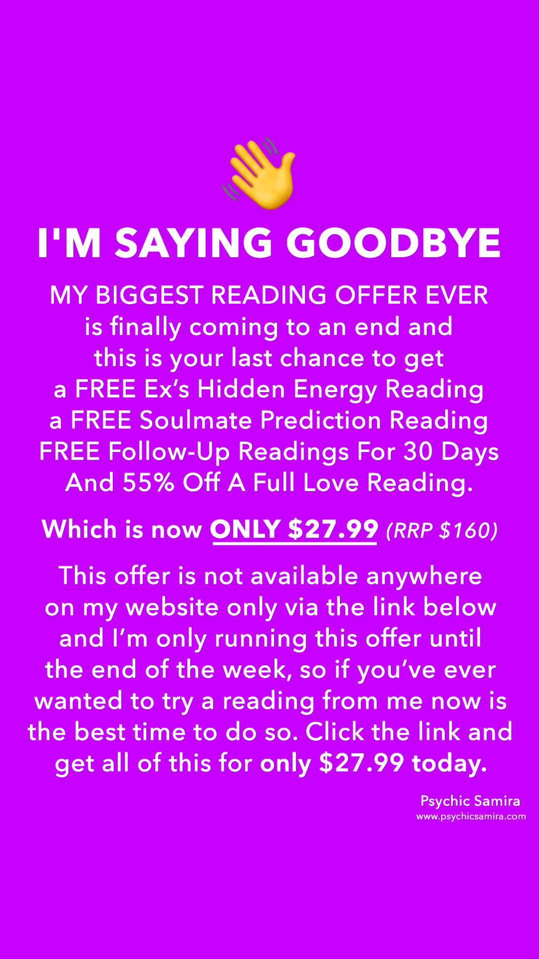 Psychic Samira Facebook ad