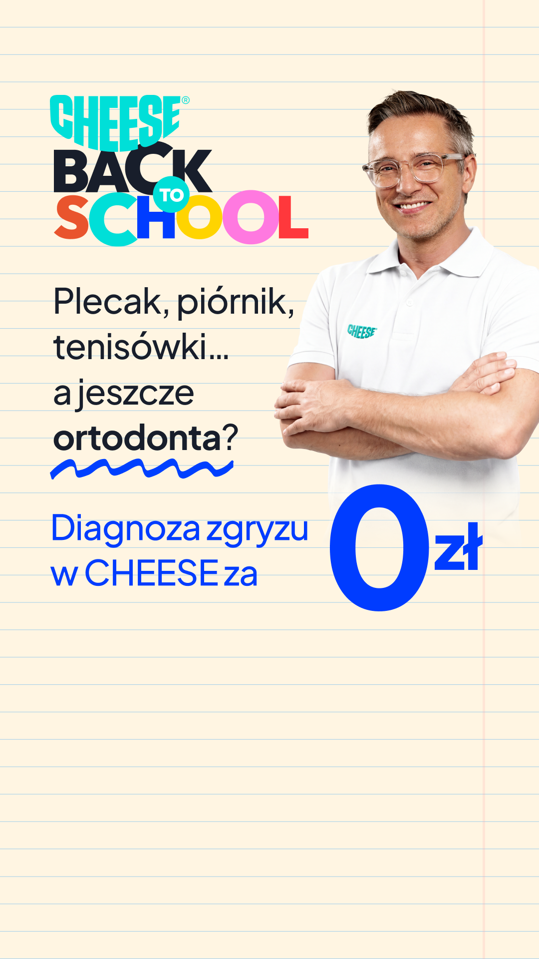 Cheese Ortodoncja Przyszłości Facebook ad: Nakładki ortodontyczne na zęby