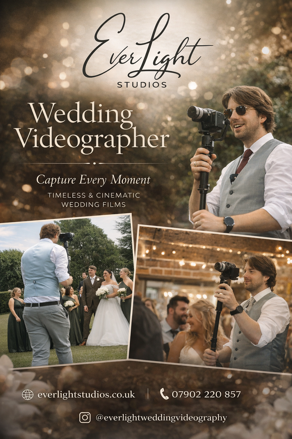 Everlight Studios - Cheshire Wedding Videography Facebook ad: From the excitement of the morning to your…