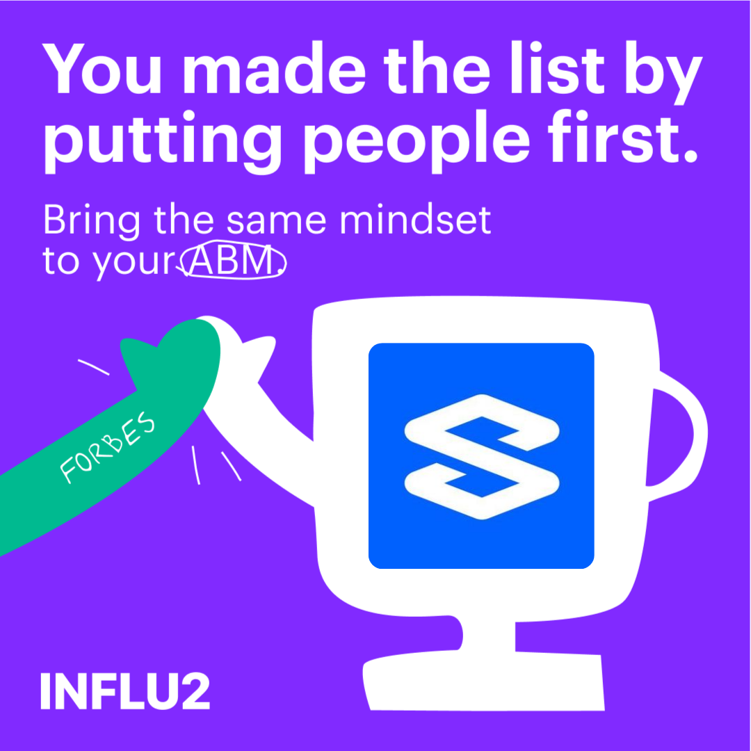 Influ2 x B2B marketing Facebook ad: Make ABM about people, not logos