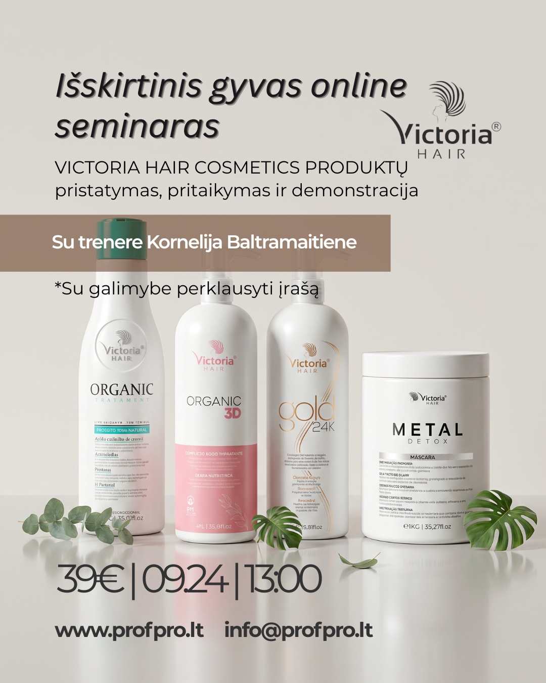 Profpro.lt Facebook ad: Kviečiame į profesionalų gyvą online seminarą kartu su…