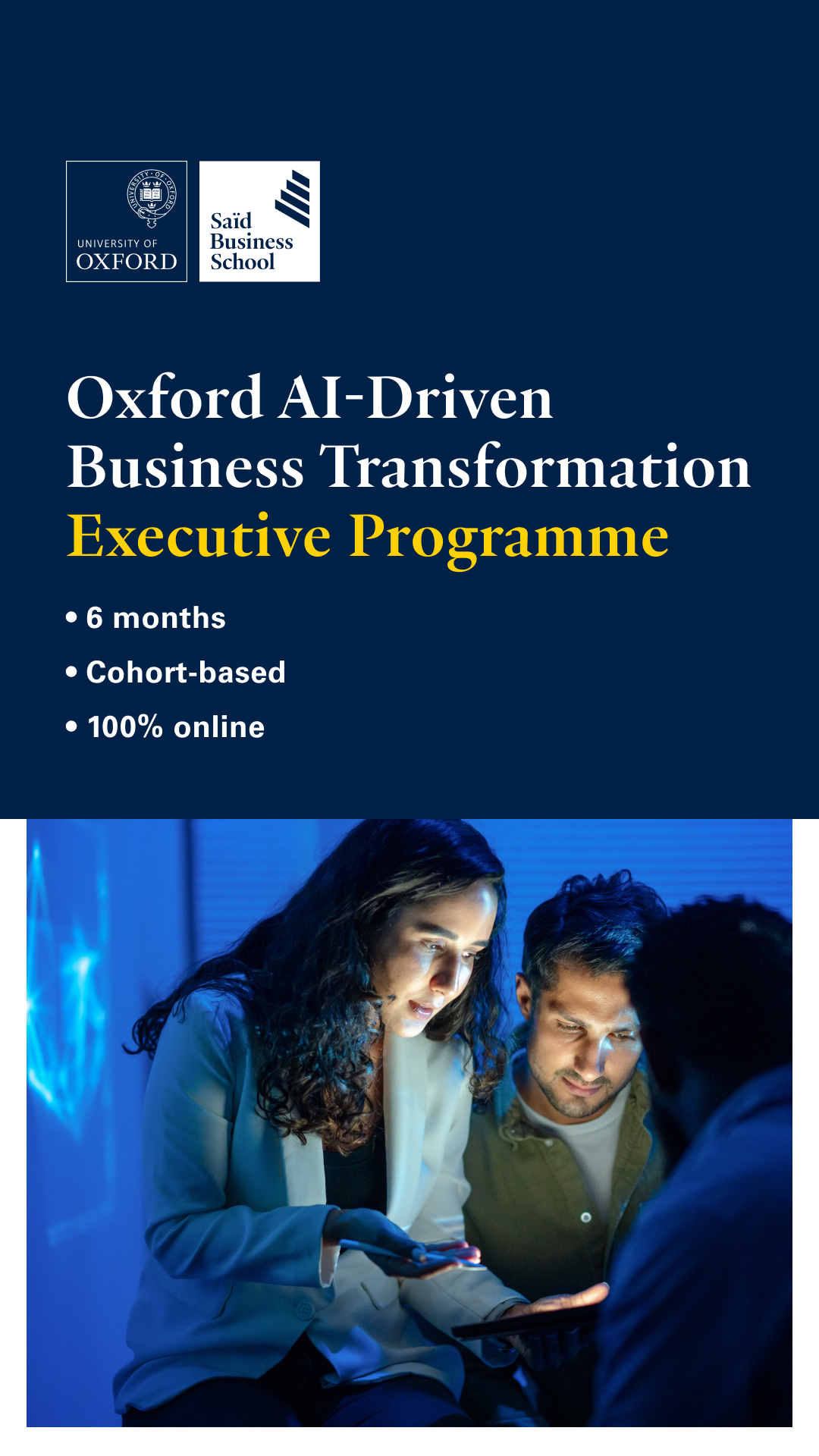 Saïd Business School, University of Oxford Facebook ad
