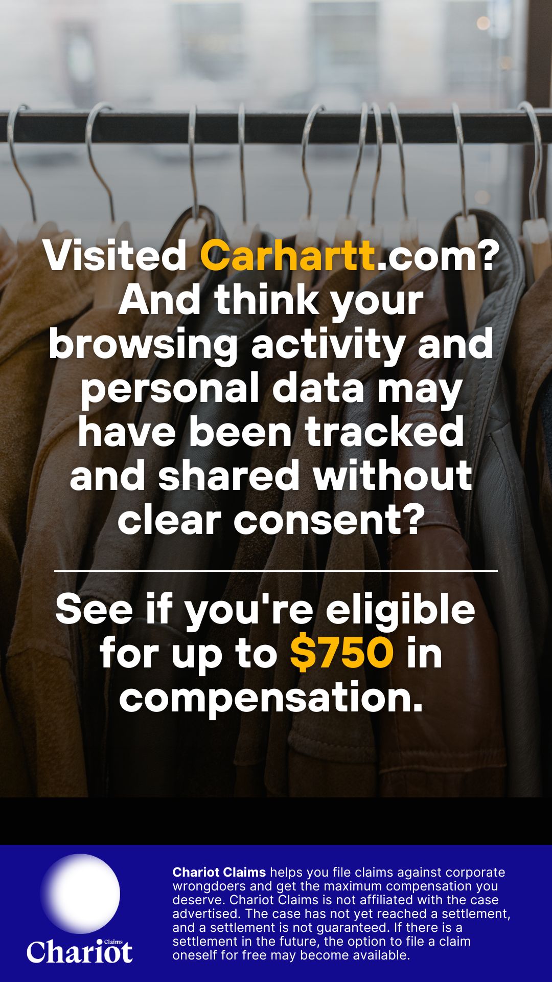 Chariot Claims - formerly ClaimClam Facebook ad