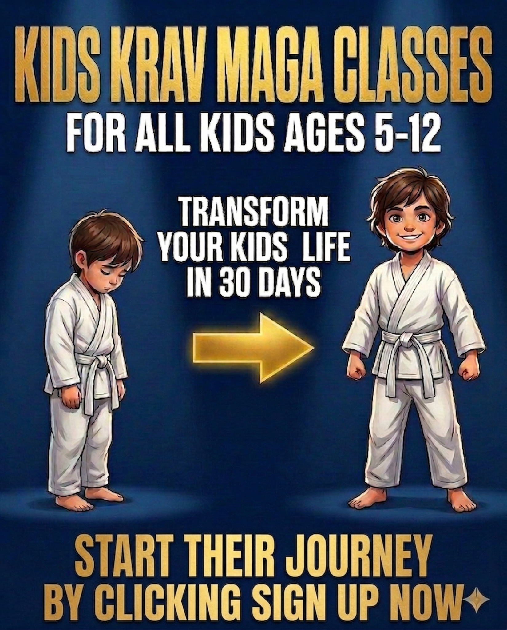 K3 Martial Arts Center Facebook ad: Free Kids Krav Maga Class in Roseville