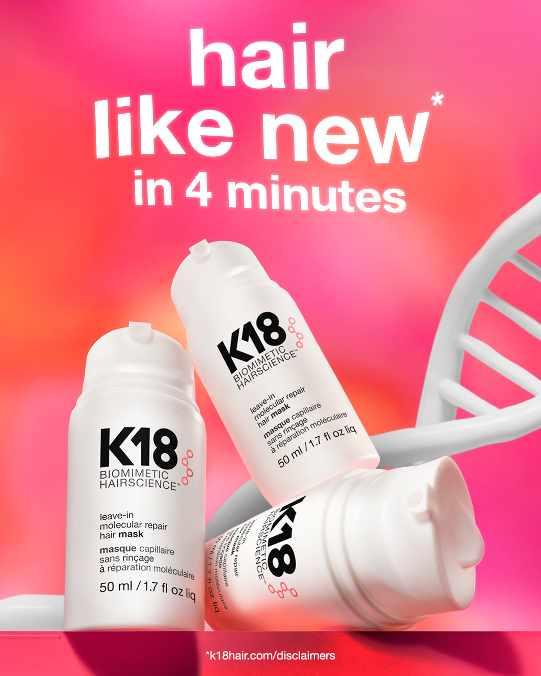 K18 Hair Facebook ad