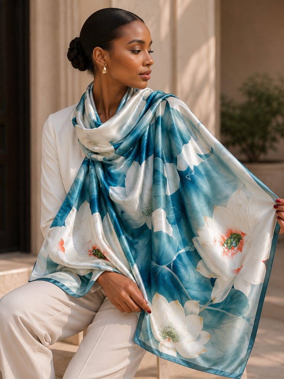 Nana's boutiks Facebook ad: Pour commander nos foulards en soie 90*180cm à…