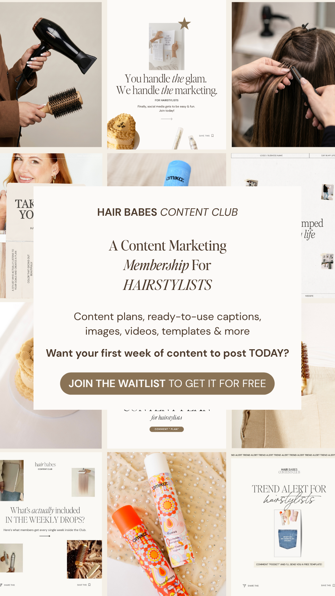 Hair Babes Content Club Facebook ad from Jul 17, 2026