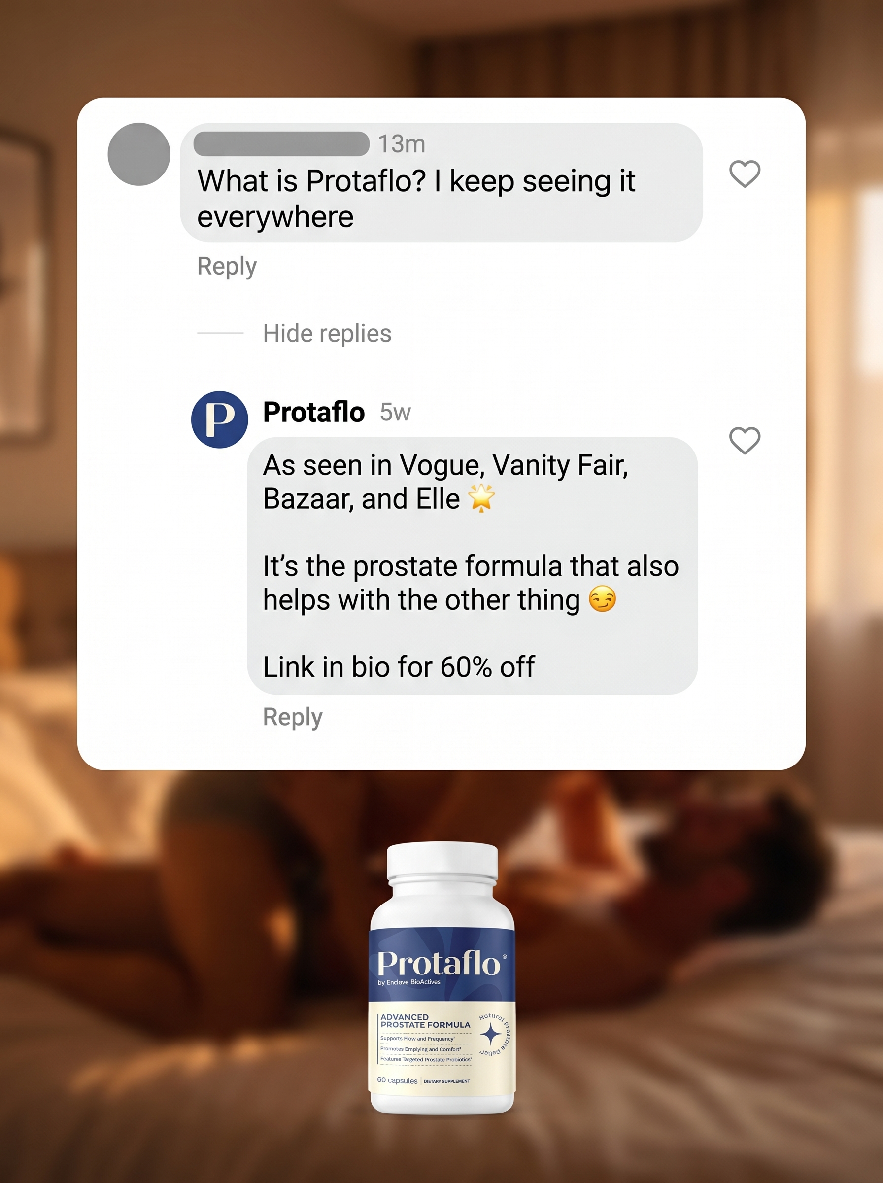 Protaflo Facebook ad