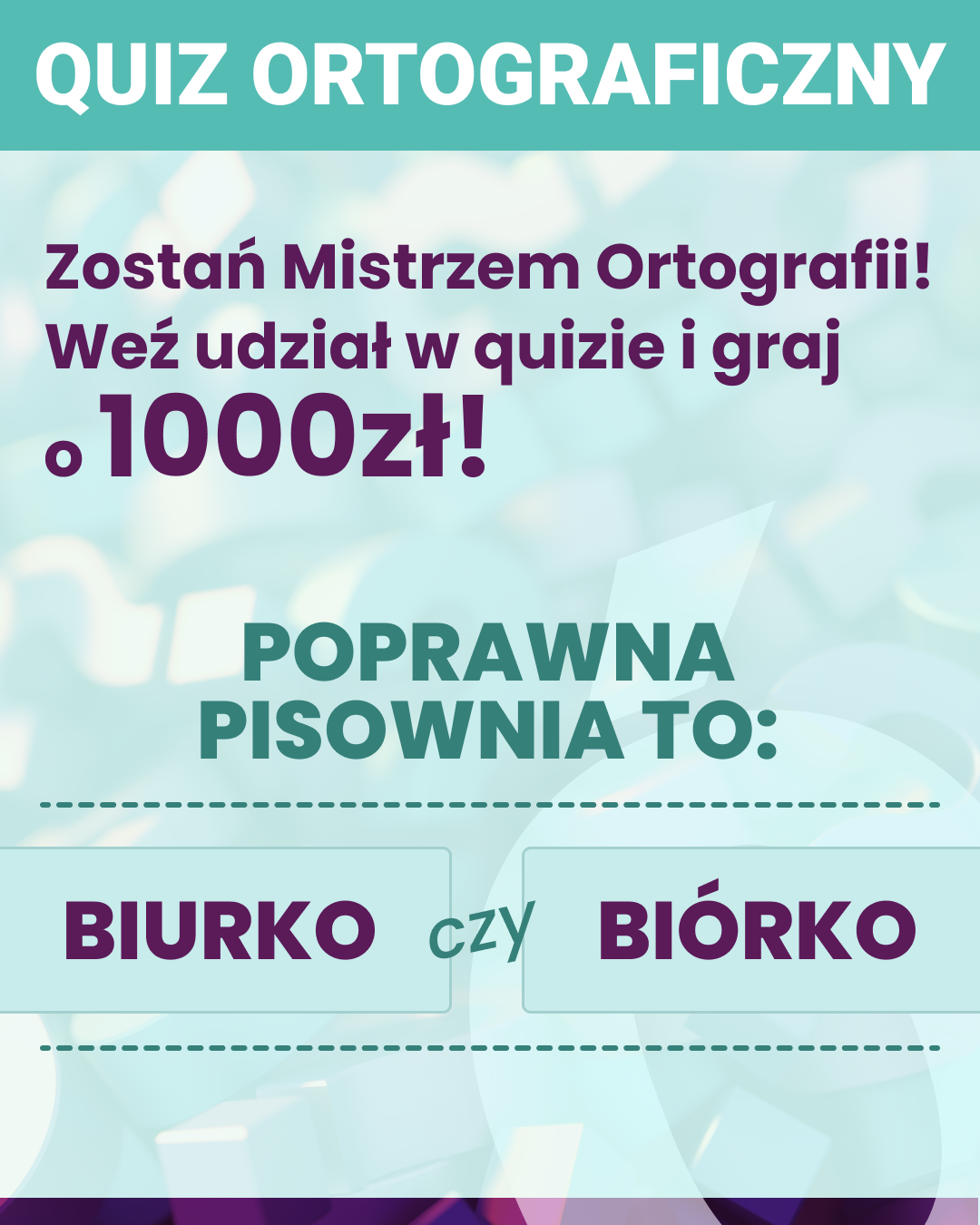 Test Wiedzy Facebook ad from Sep 13, 2022