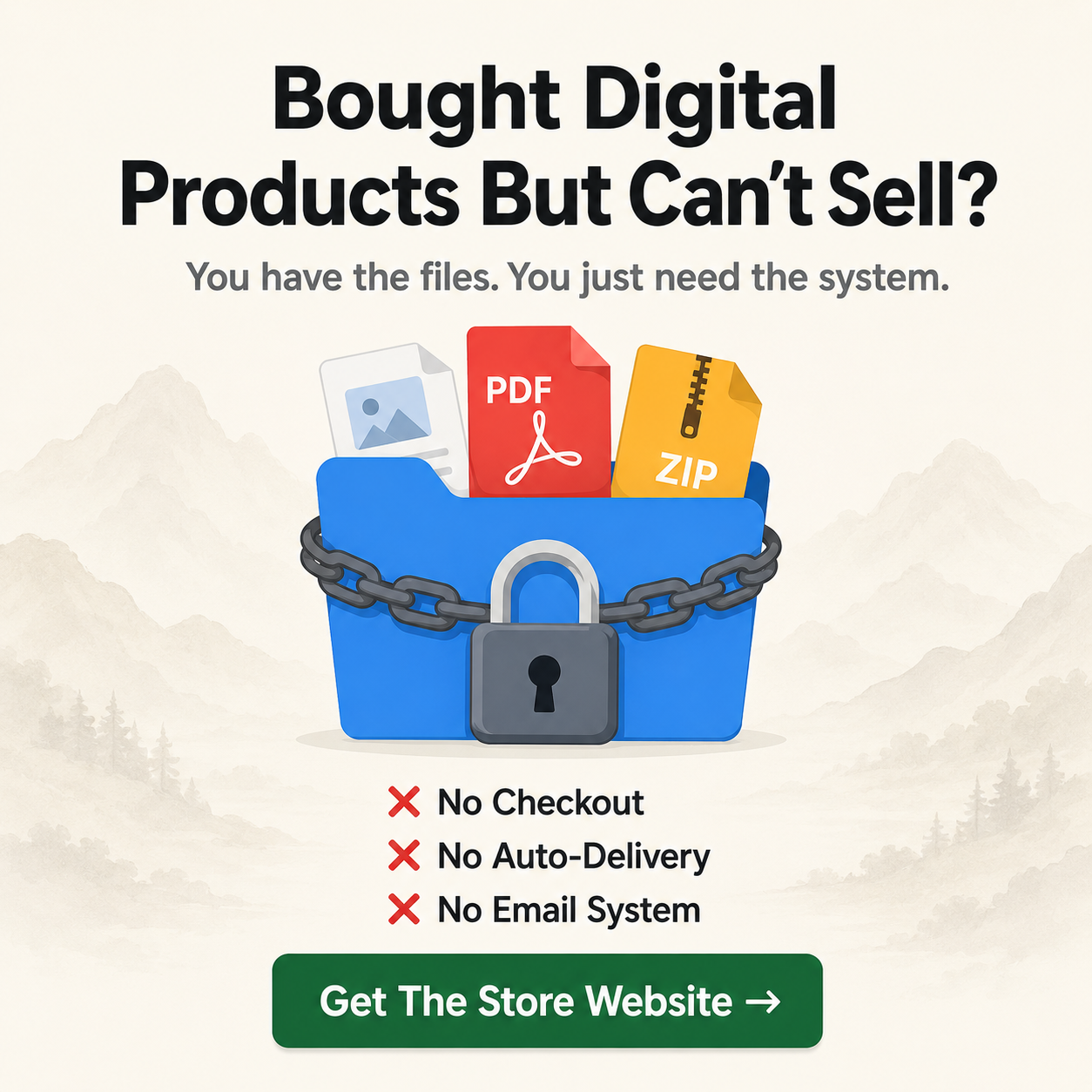 GplTube Facebook ad: Bought Digital Products But Can't Sell?