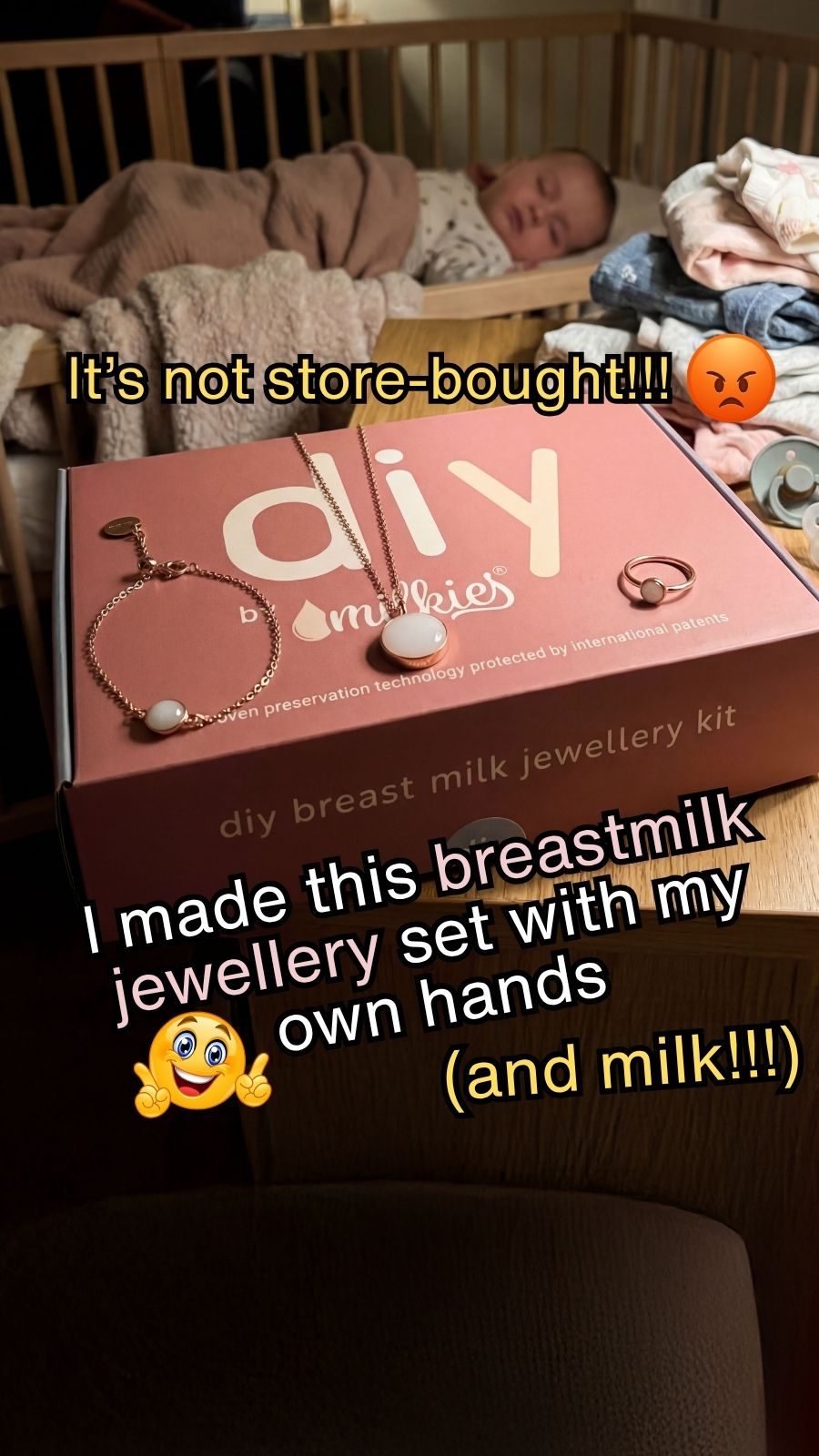 DIY by Milkies Breast Milk Jewellery Kit Facebook ad