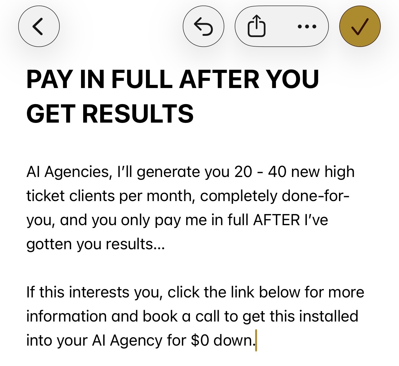 Kai Bax - ScaleClients.io Facebook ad: Use This Acquisition AI For $0 Down.