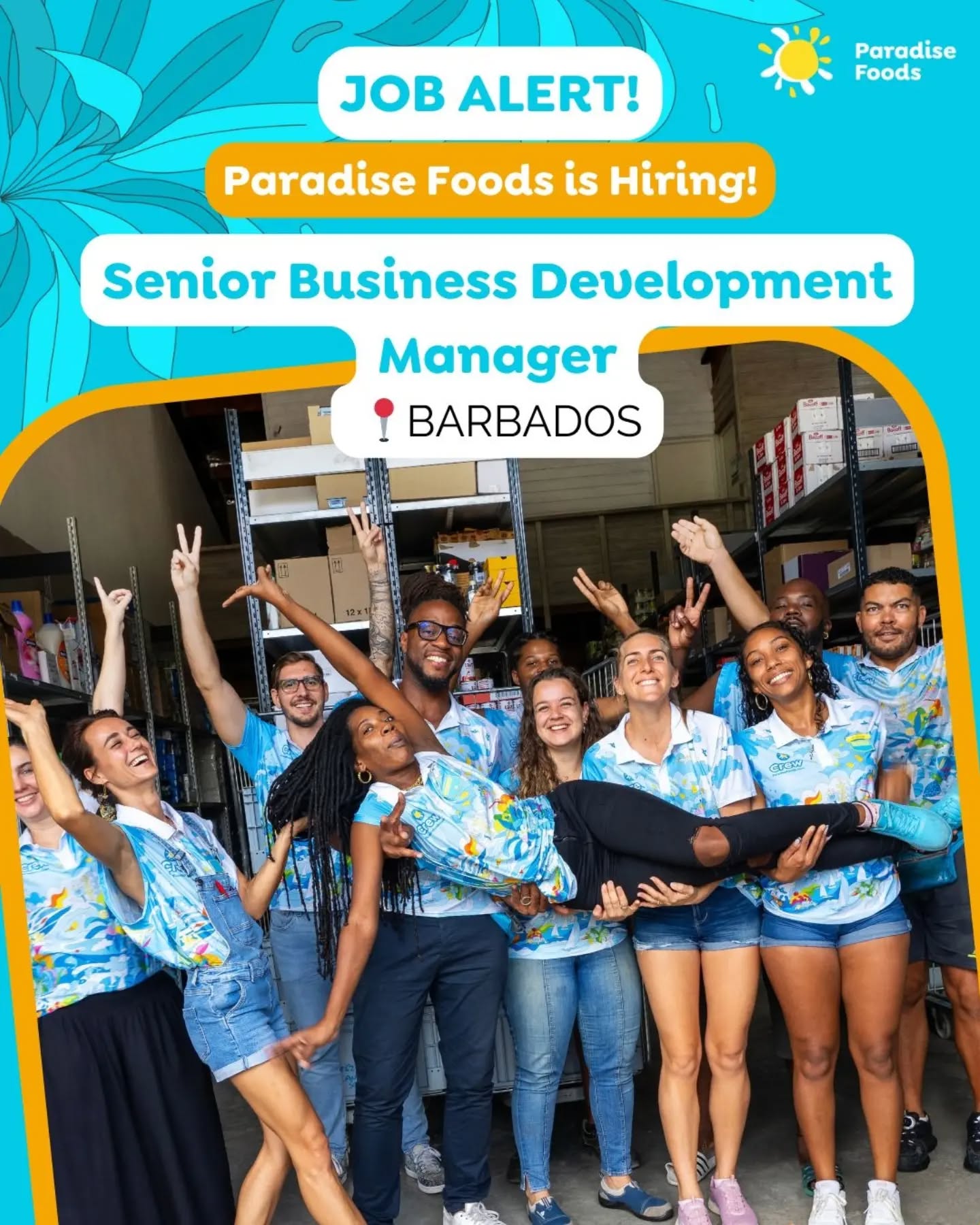 Paradise Foods Facebook ad: We’re growing! And we’re looking for a Senior…